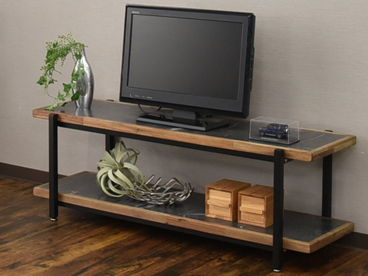 タマリビング テレビ台 ローボード 幅120cm 天然木 オープンラック