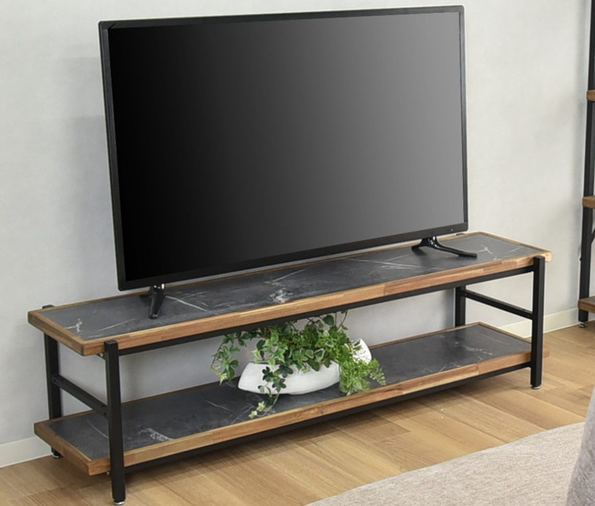 タマリビング テレビ台 ローボード 幅150cm 天然木 オープンラック