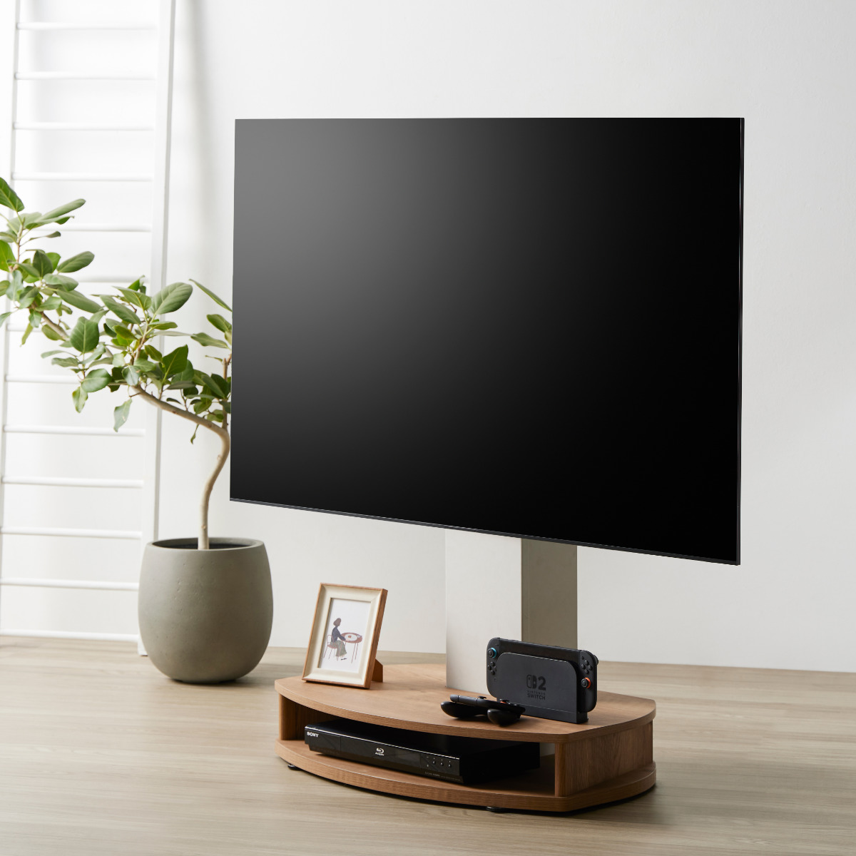 テレビ台スタンド 朝日木材加工 テレビスタンド 幅79cm 32〜55型対応 キャスター付き