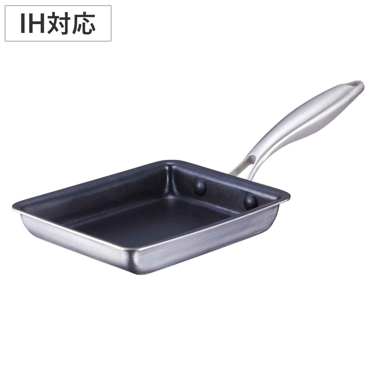竹原製缶 卵焼き器 IH対応 3層鋼 （ フライパン エッグパン ガス火対応