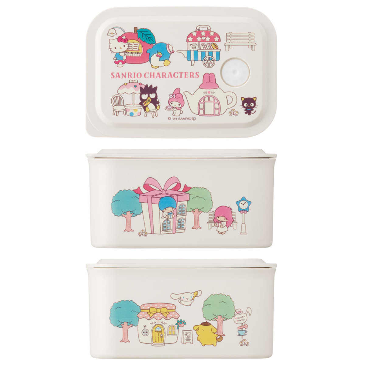 サンリオキャラクターズ フィギュア ランチボックス 17点セット スケーター 弁当箱 1段 320ml 行楽ランチケースS サンリオ