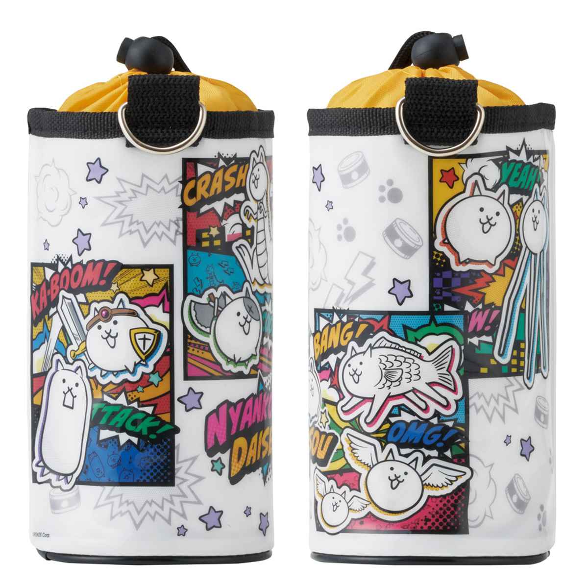 スケーター ボトルカバー ペットボトル 500ml 対応 エナメル にゃんこ