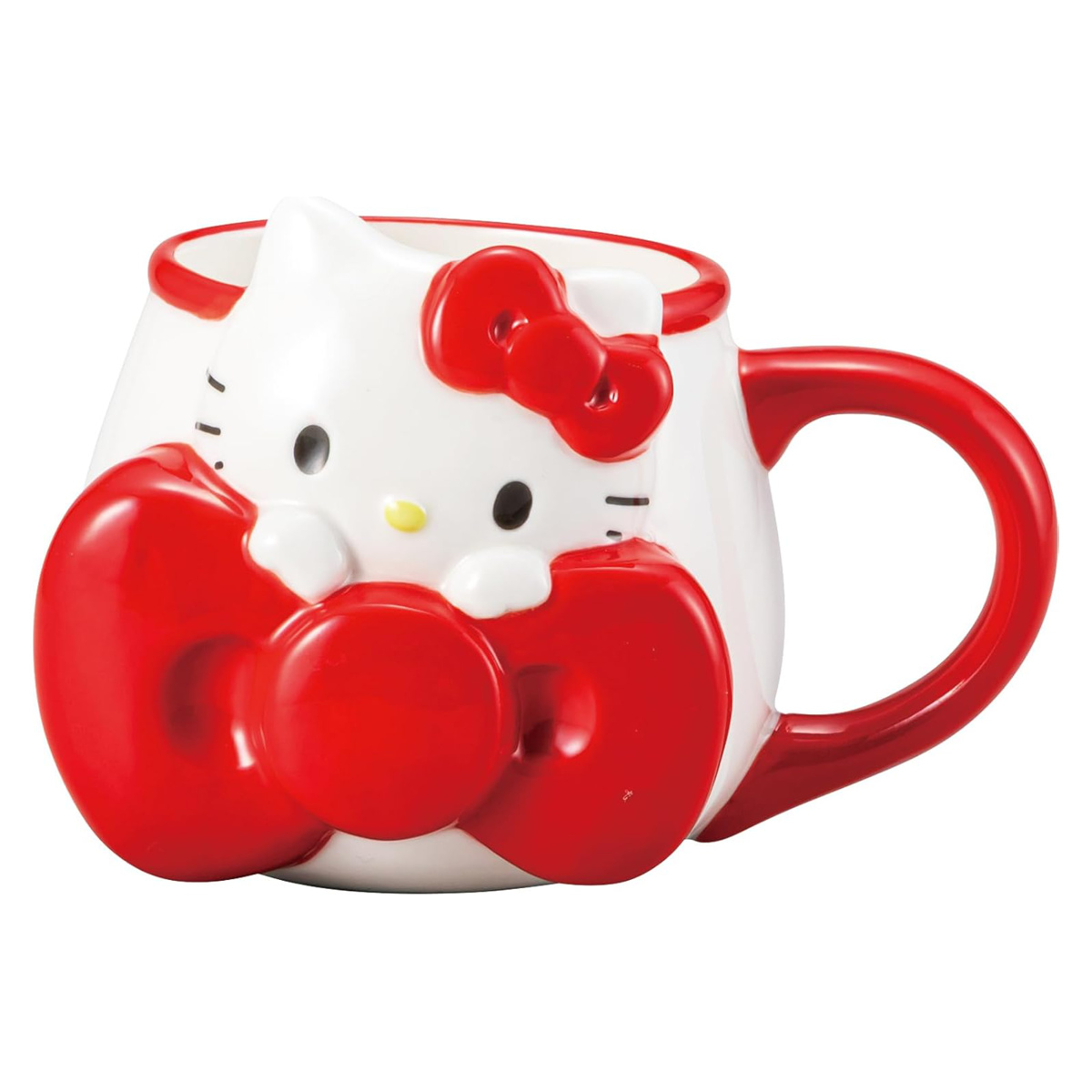 沖縄限定 Hello Kitty マグカップ型 のぞき根付け　2003年　レアな サンアート マグカップ リボンマグ エッジ―ハローキティ （ 350ml 磁器