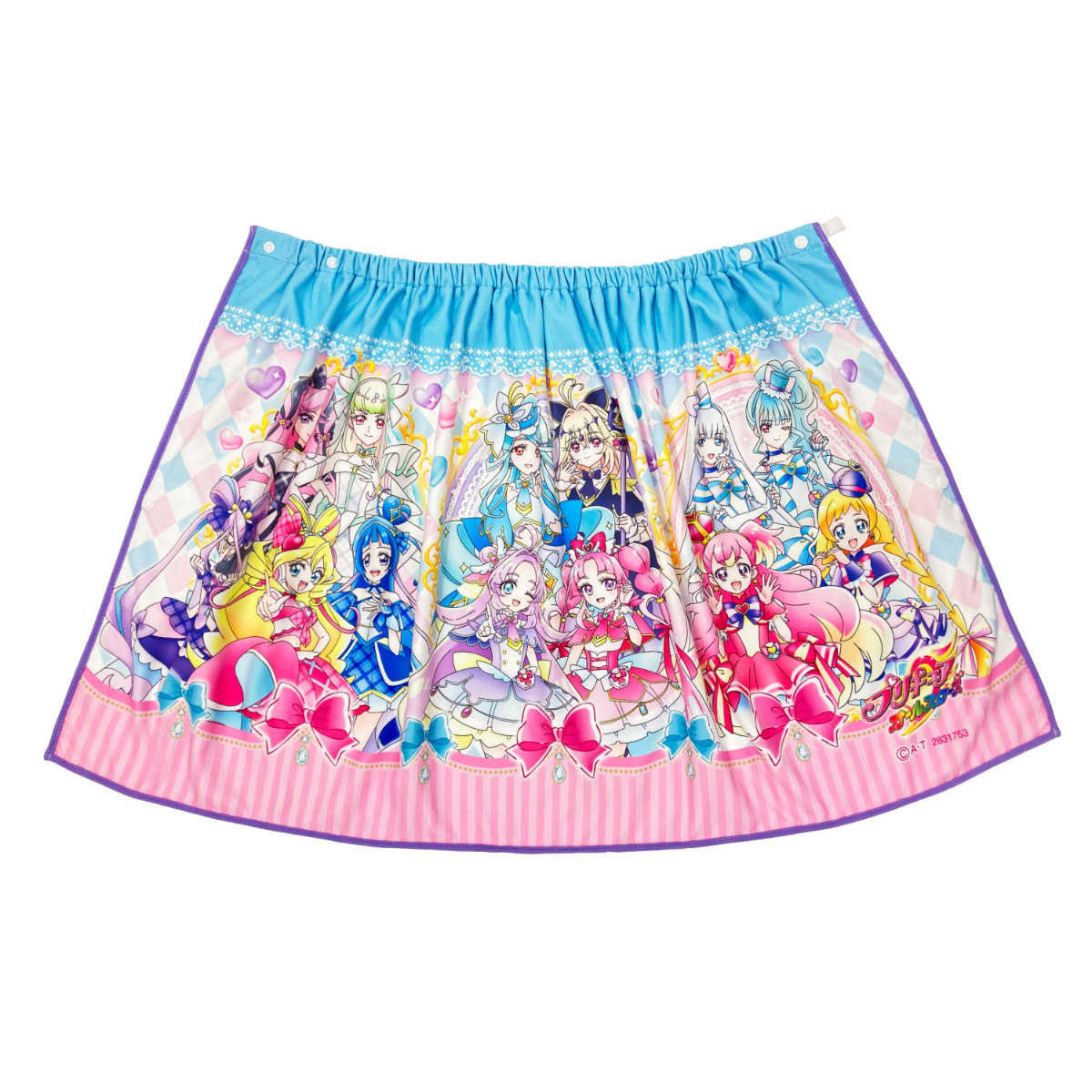 さ*ち様 プリキュア-アイカツパジャマ&ラップタオルセット 130&140㎝ 巻きタオル マキタオル プリキュアオールスターズ 60×110cm マイクロ