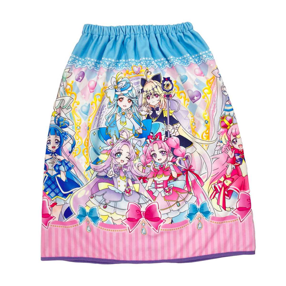 さ*ち様 プリキュア-アイカツパジャマ&ラップタオルセット 130&140㎝ 巻きタオル マキタオル プリキュアオールスターズ 60×110cm マイクロ