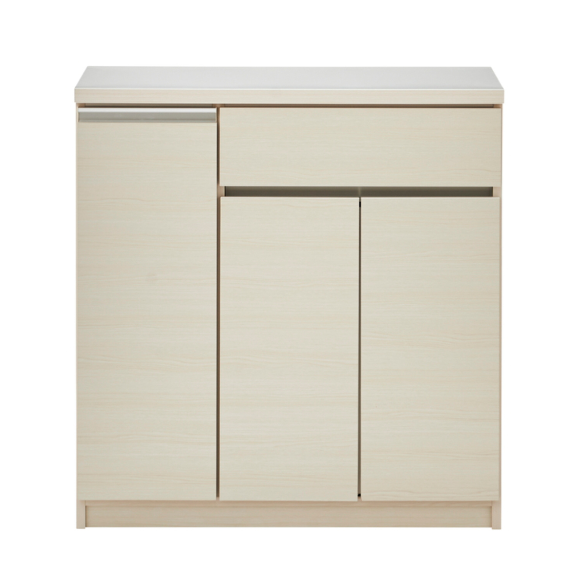 キッチンカウンター ホワイト木目 土井インテリヤ工業 土井インテリヤ工業 キッチンカウンター 幅89.7cm 木目調 日本製 （ 開