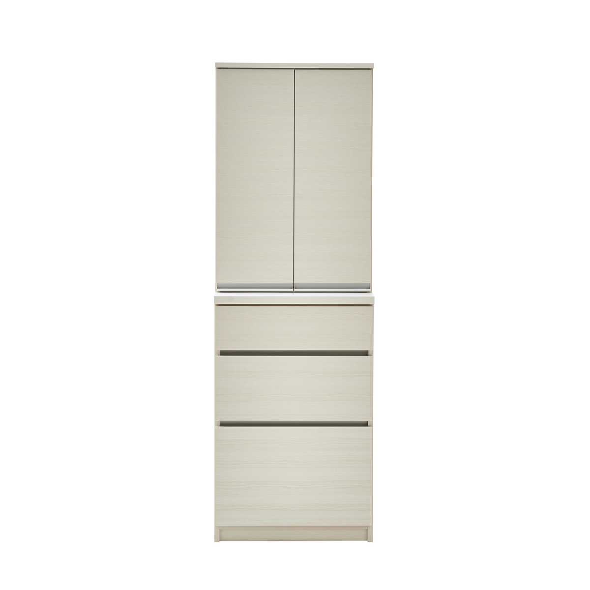 土井インテリヤ工業 食器棚 幅60cm 木目調 日本製 キッチン収納 （ 開