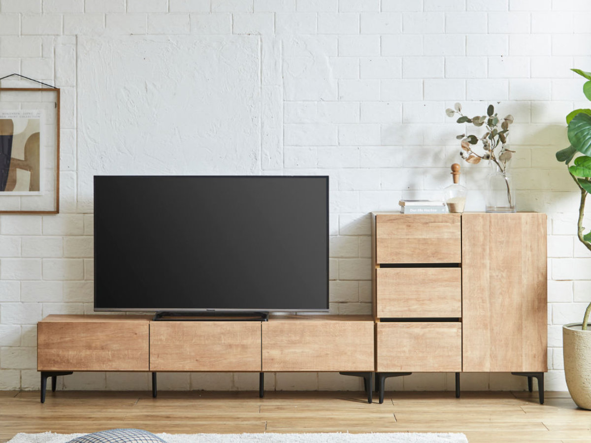 土井インテリヤ工業 テレビ台 ローボード 幅158.3cm 板扉 木目調 ( 開 土井インテリヤ工業 テレビ台 ローボード 幅158.3cm 板扉 木目調 ( 開