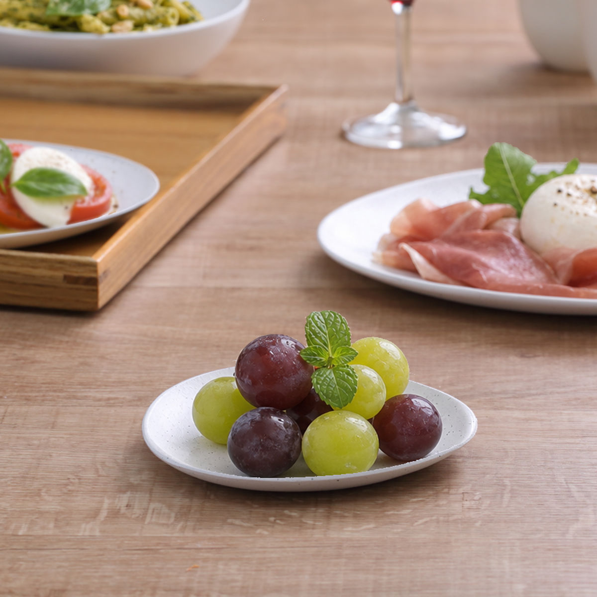 皿 むすび皿 特小 （ 12cm 食洗機対応 電子レンジ対応 陶器風 アルミ