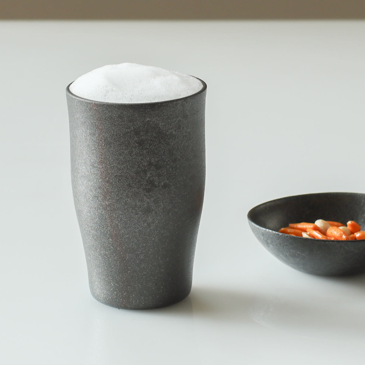 タンブラー ひえーる陶器風タンブラー 黒柿釉 中 （ 410ml 食洗機対応
