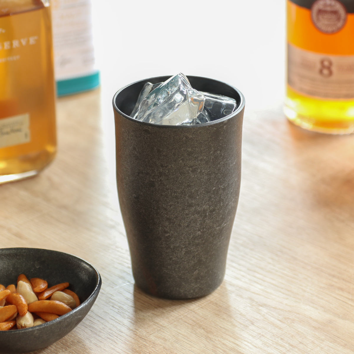 タンブラー ひえーる陶器風タンブラー 黒柿釉 中 （ 410ml 食洗機対応