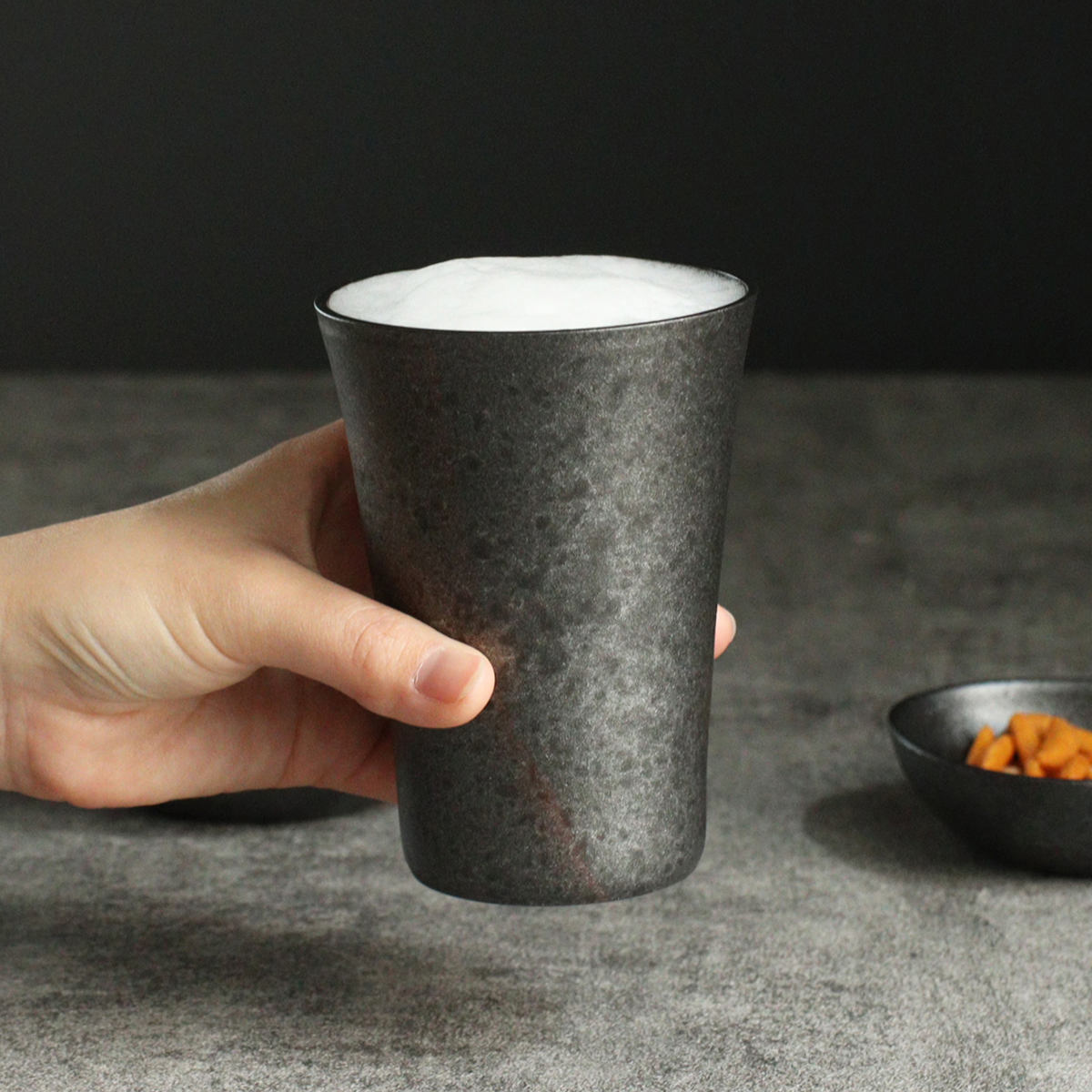 タンブラー ひえーる陶器風タンブラー 黒柿釉 大 （ 480ml 食洗機対応
