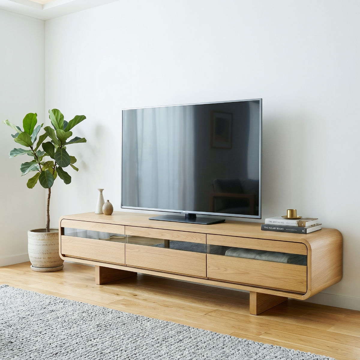 h*5様 180cmテレビボード テレビ台 シンプル オーク ナチュラル ロータ テレビ台 ローボード 幅180cm オーク 無垢材 （ 開梱設置 TV台 脚付き