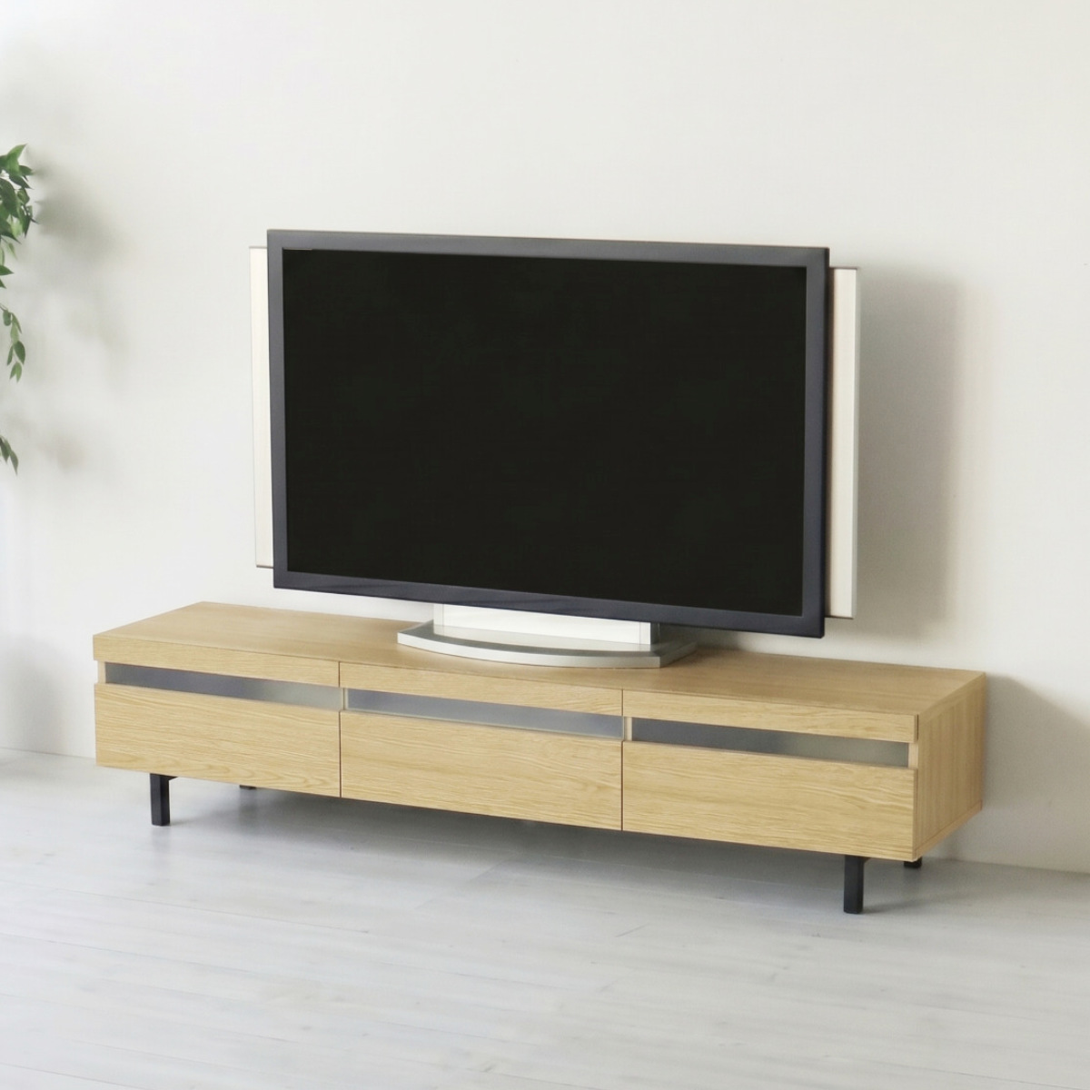 テレビ台 ローボード 幅150cm オーク 無垢材 （ 開梱設置 TV台 脚付き
