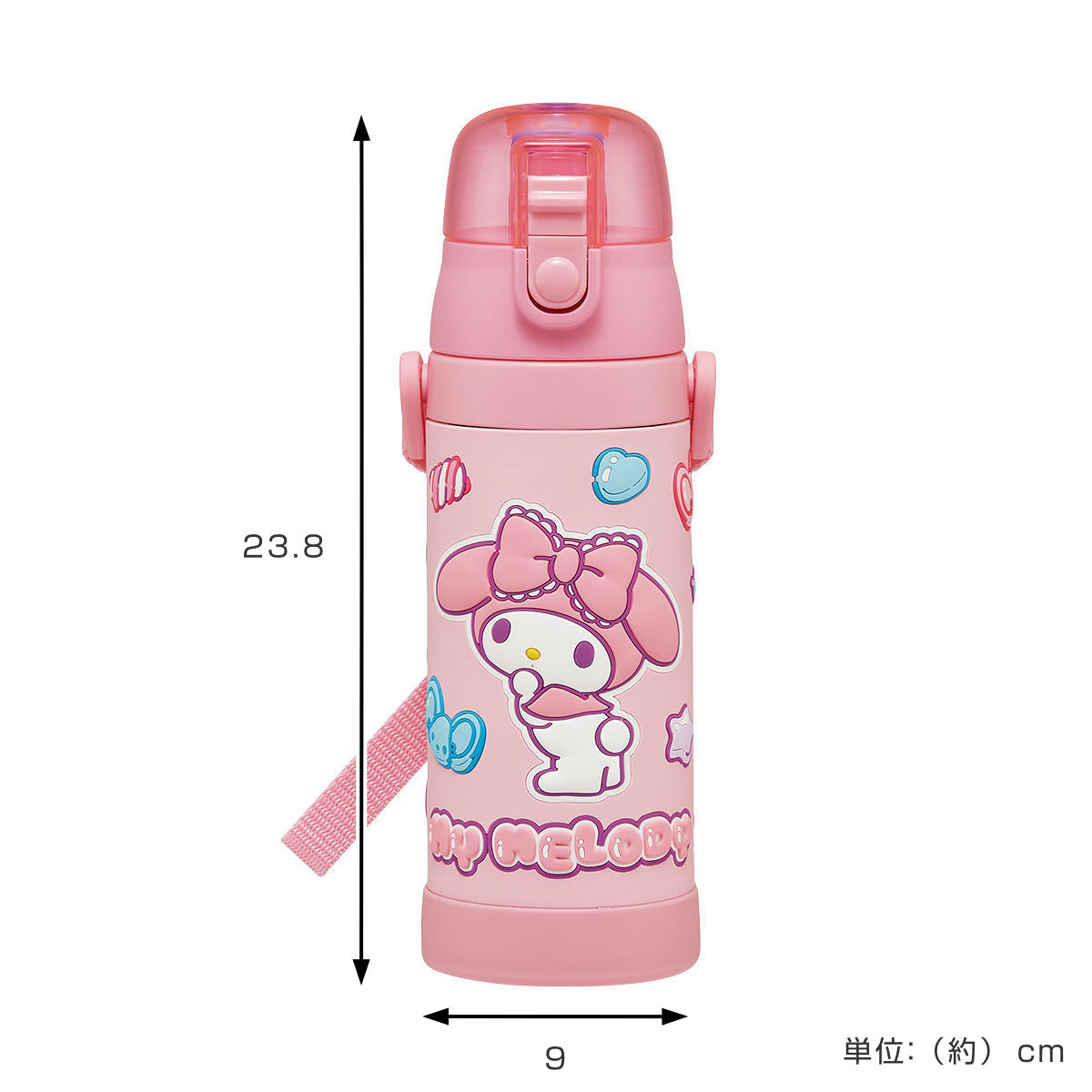 スケーター 水筒 480ml 3Dロック付ダイレクトボトル マイメロディ