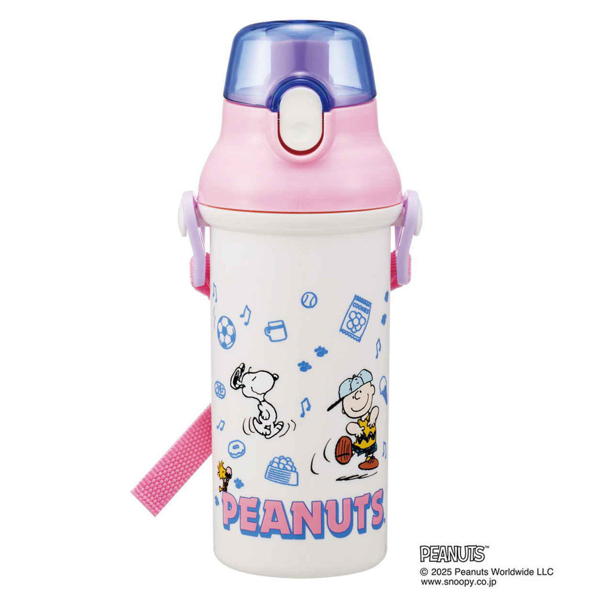 スケーター 水筒 480ml 直飲プラワンタッチボトル スヌーピー ファン