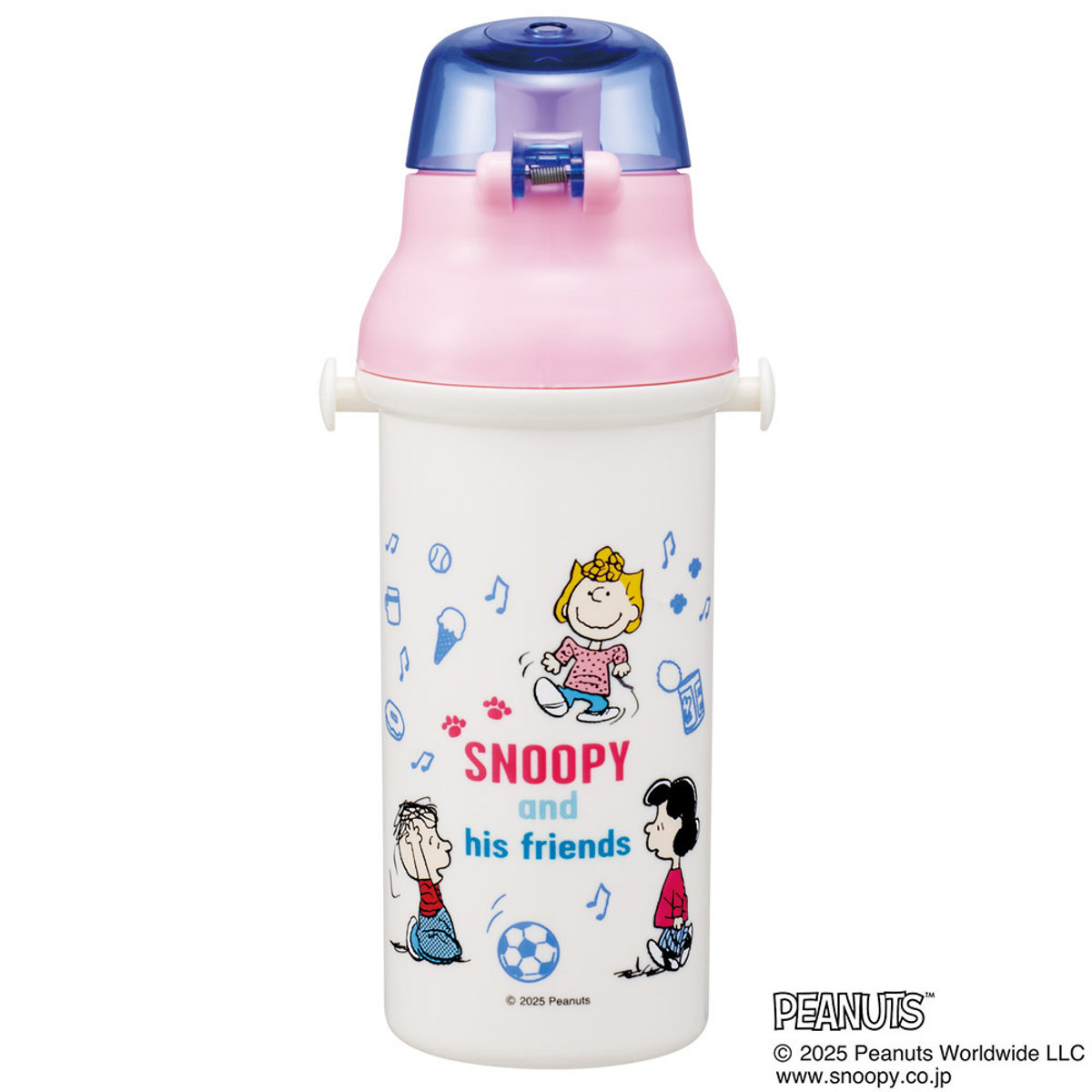 PEANUTS 水筒 480ml カップ付き スケーター 水筒 480ml 直飲プラワンタッチボトル スヌーピー ファン
