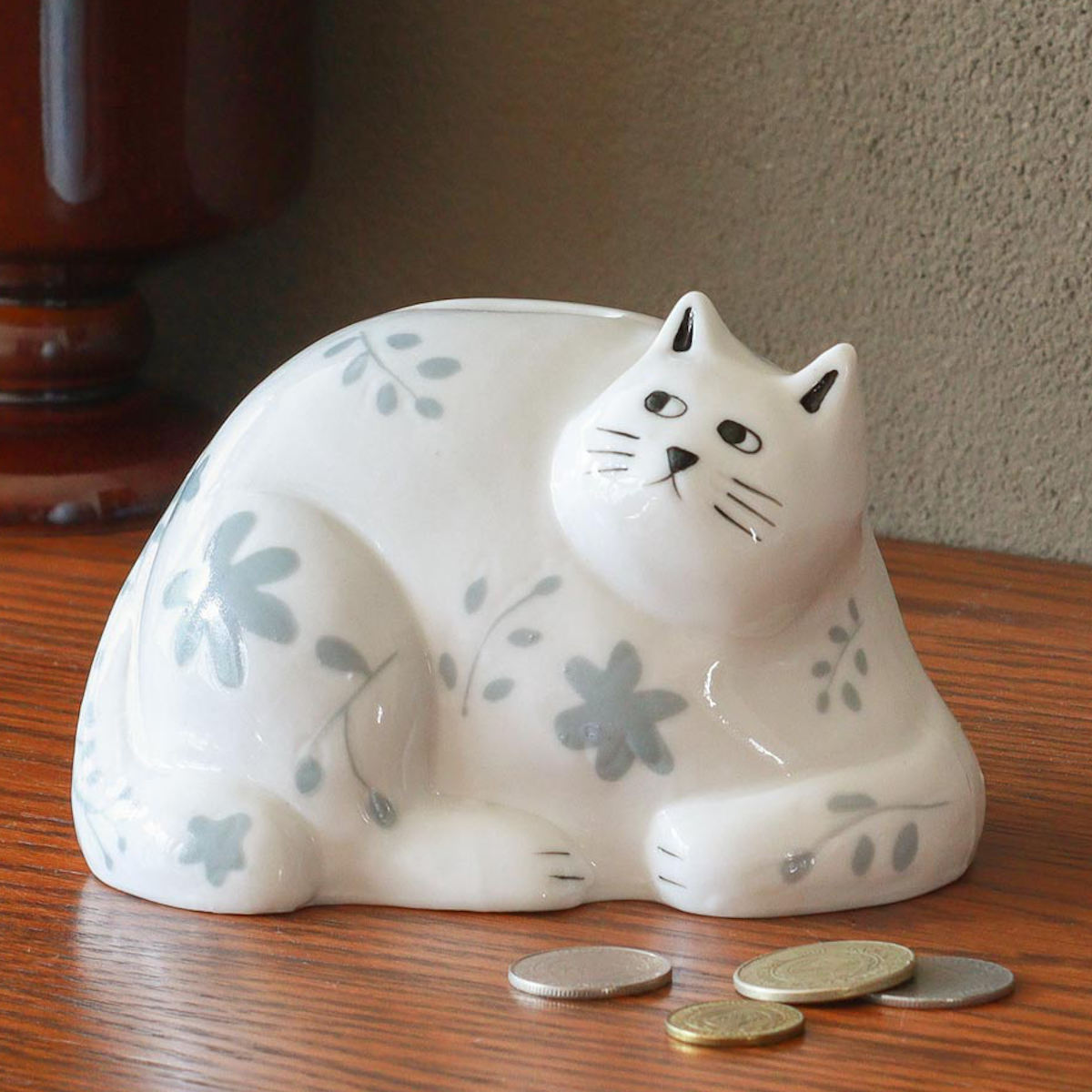 Creer マネーバンク Zappyザッピー ねこ 貯金箱 磁器 （ ネコ 猫 磁器