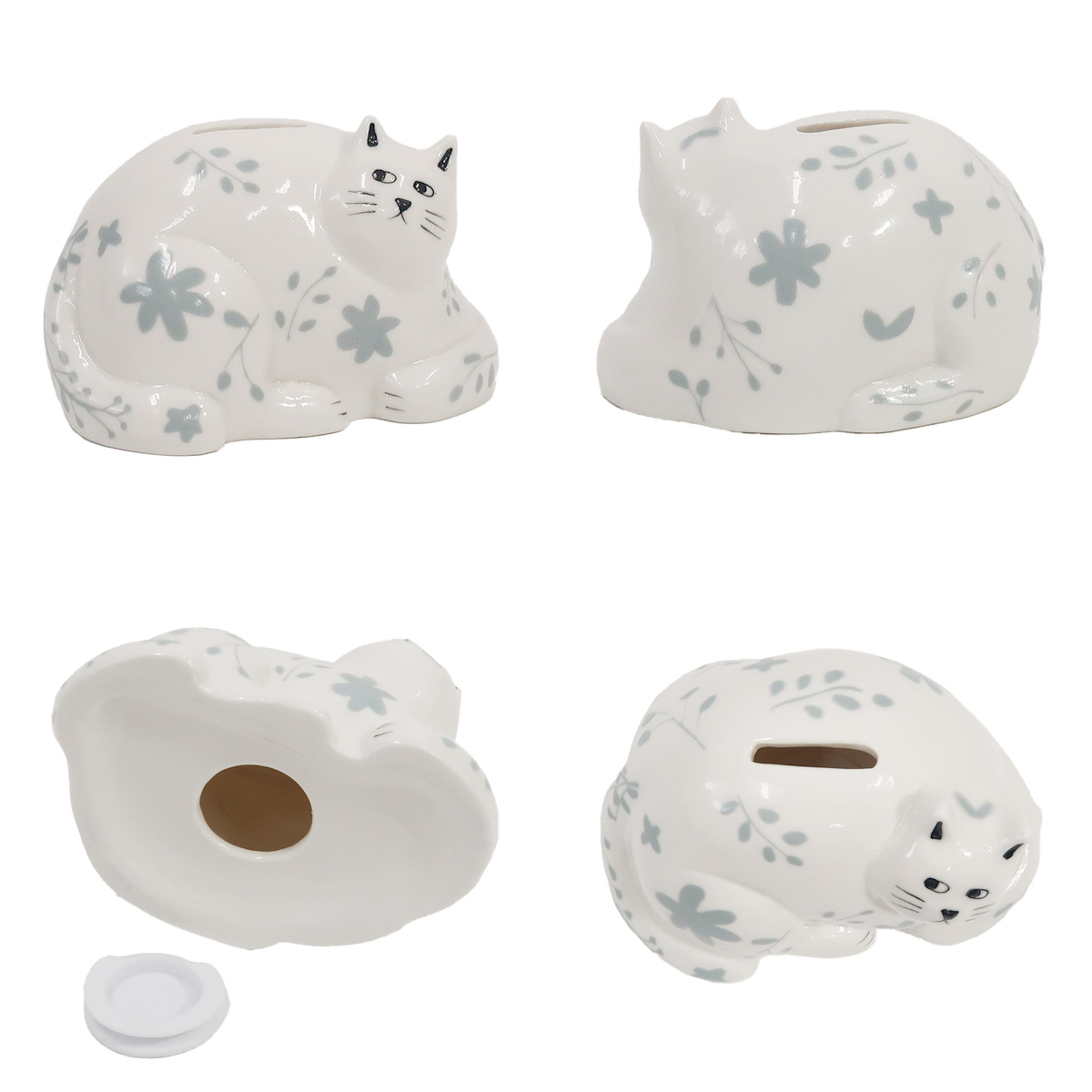 Creer マネーバンク Zappyザッピー ねこ 貯金箱 磁器 （ ネコ 猫 磁器