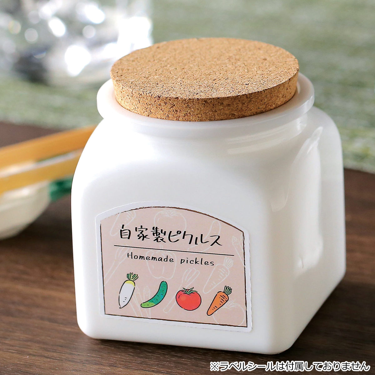 保存容器 ぎょくガラス コルクポット 角 （ キャニスター 調味料入れ