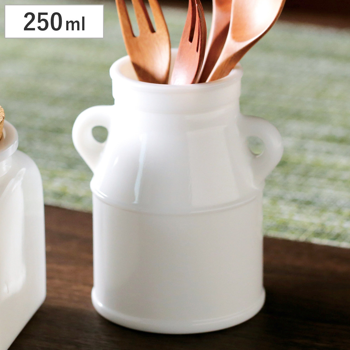 保存容器 ぎょくガラス コルクポット ミルク缶 （ キャニスター 調味料