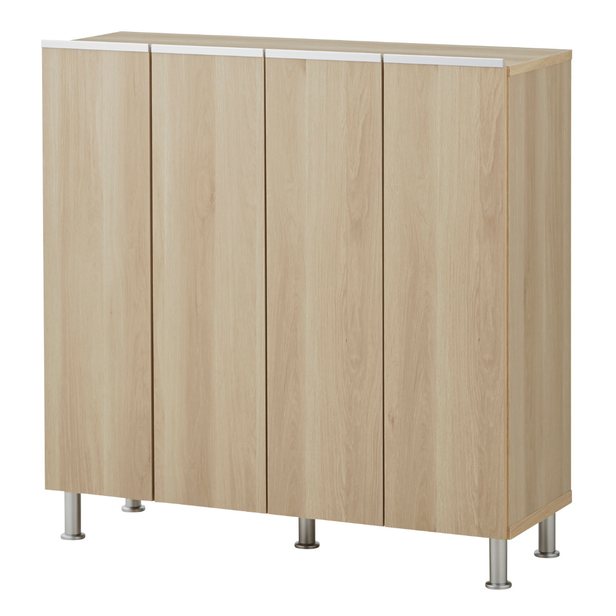 【新品・送料無料】シューズボックス ナチュラルカラー シューズボックス 幅100cm ロータイプ 日本製 （ 開梱設置 シューズ