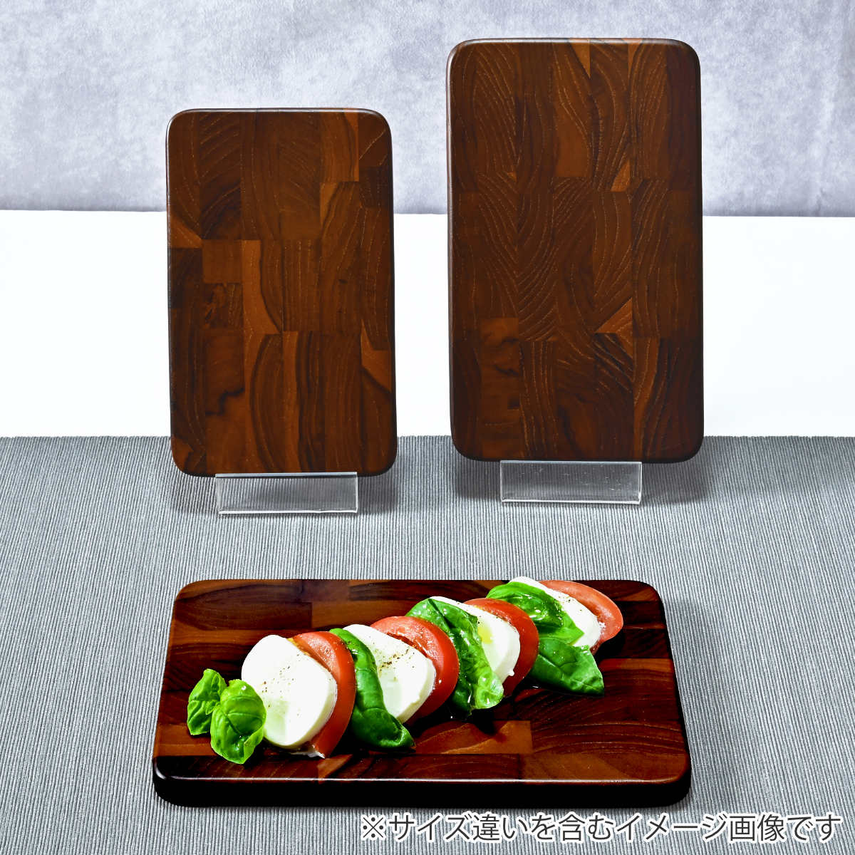 木製まな板 L 25×15cm チーク エンドグレインボード カッティング