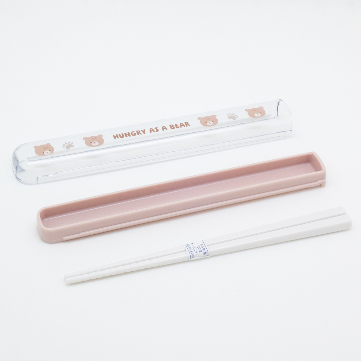 OSK（オーエスケー） 箸箱ケース くま 引フタ箸箱セット 16.5cm