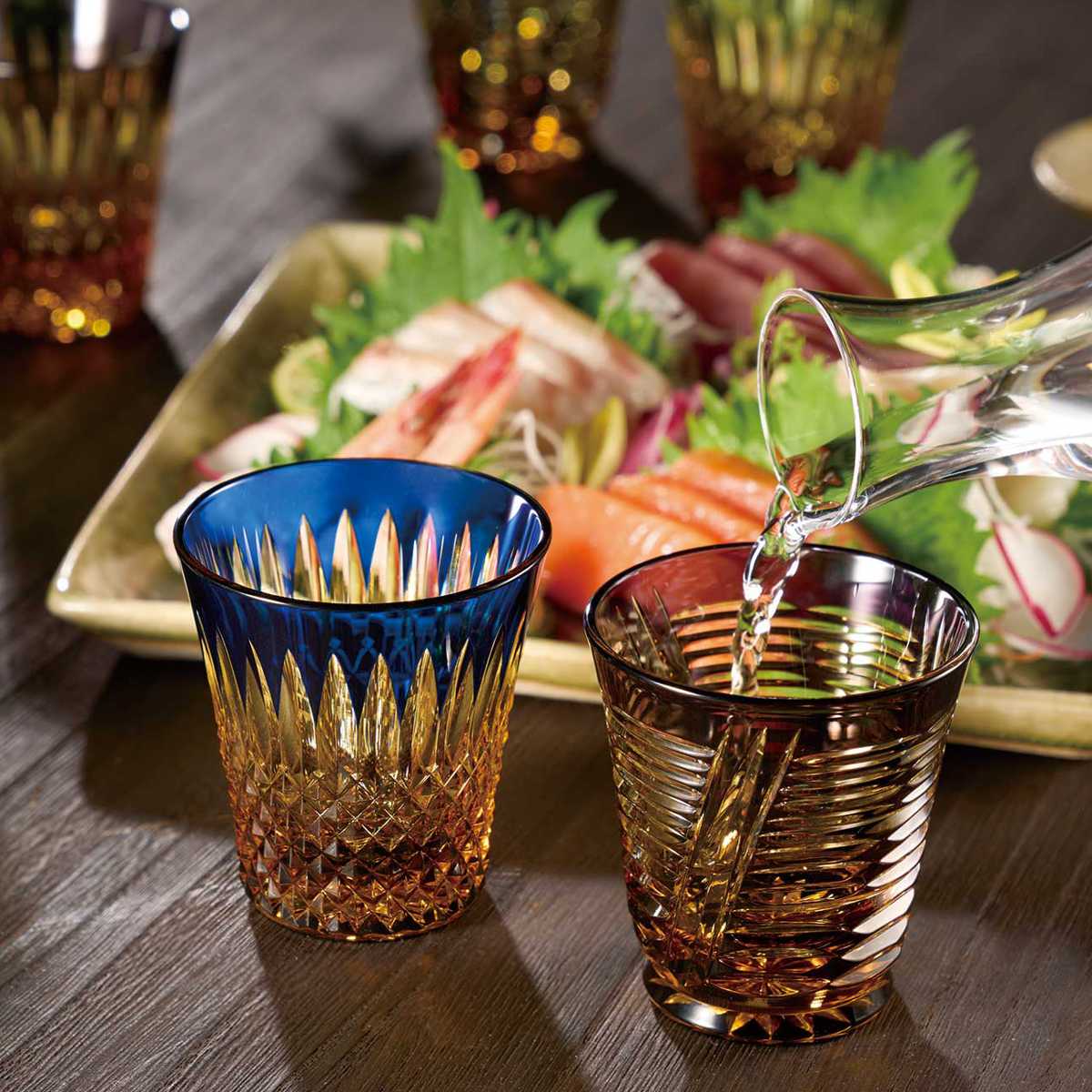 東洋佐々木ガラス グラス 八千代切子 瑞穂みずほ 杯 （ 酒器 酒 お酒