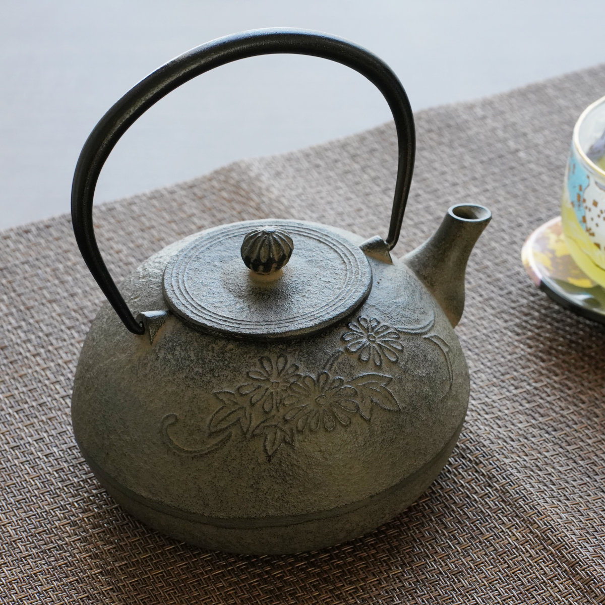 池永鉄工 鉄瓶 菊花 （ ガス火対応 ガス火 直火 鉄器 急須 600ml ガス