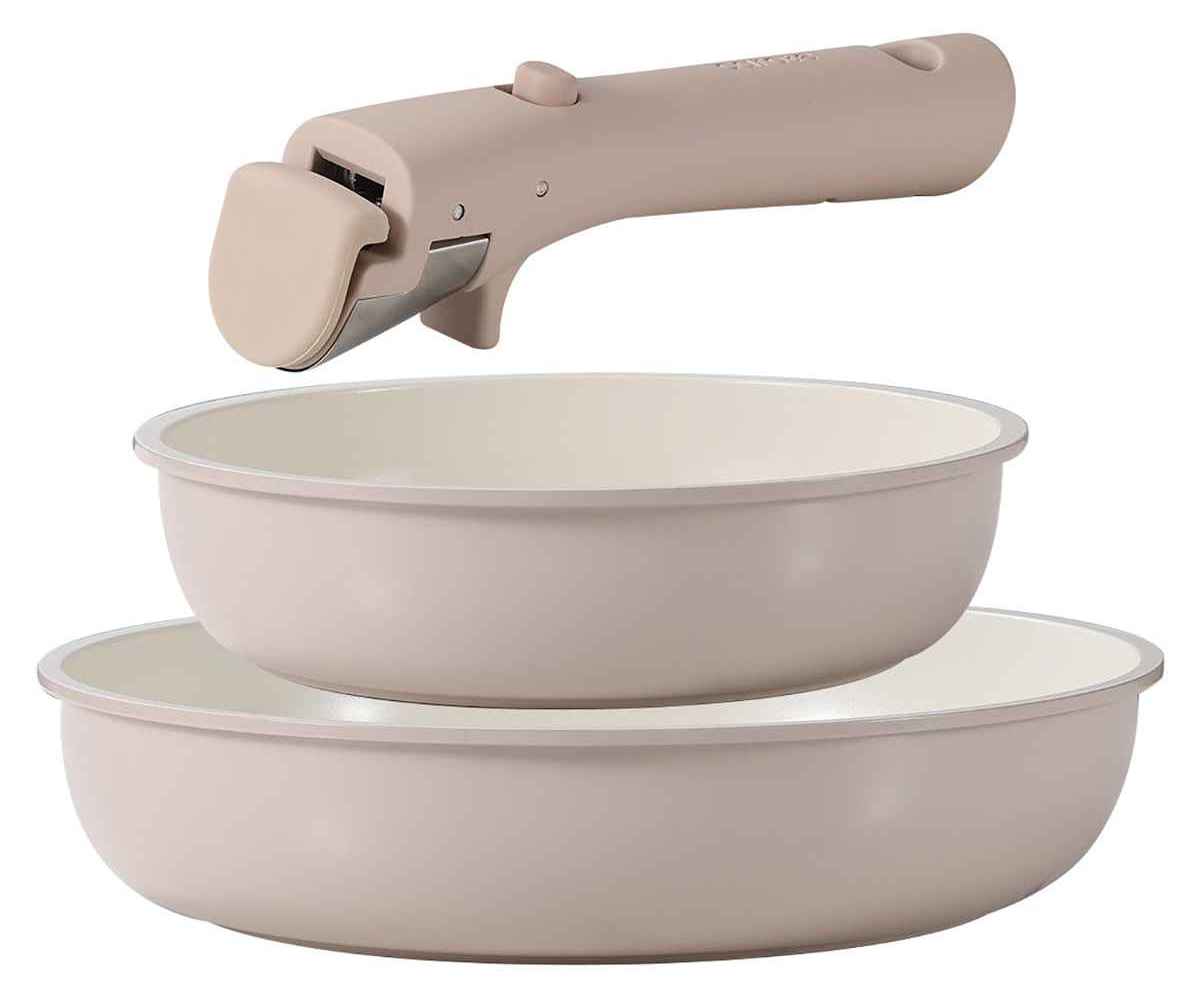 CAROTE フライパン 20cm 26cm 3点セット IH対応 ICE CREAM 取っ手が