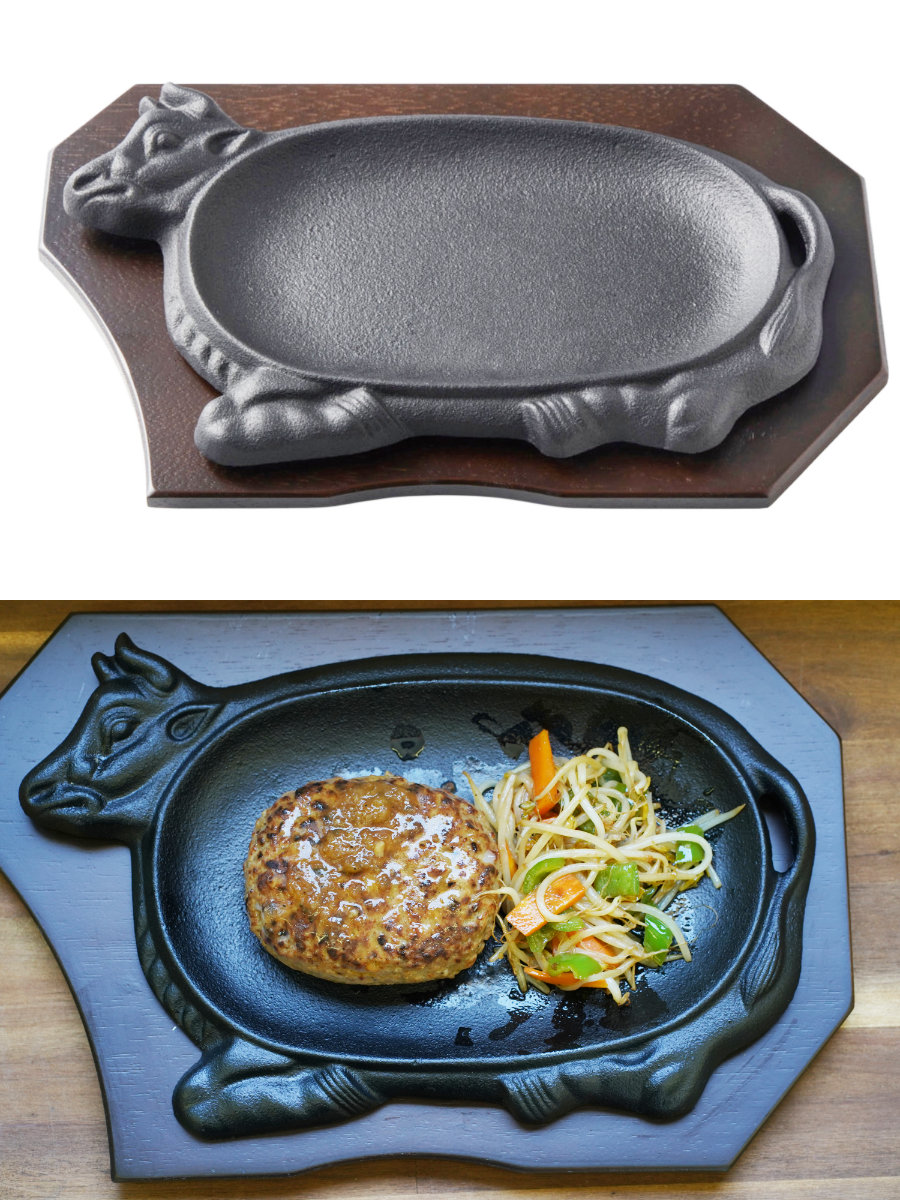 池永鉄工 オーブンウェア ステーキ皿 牛型 （ ガス火対応 IH対応 鉄板