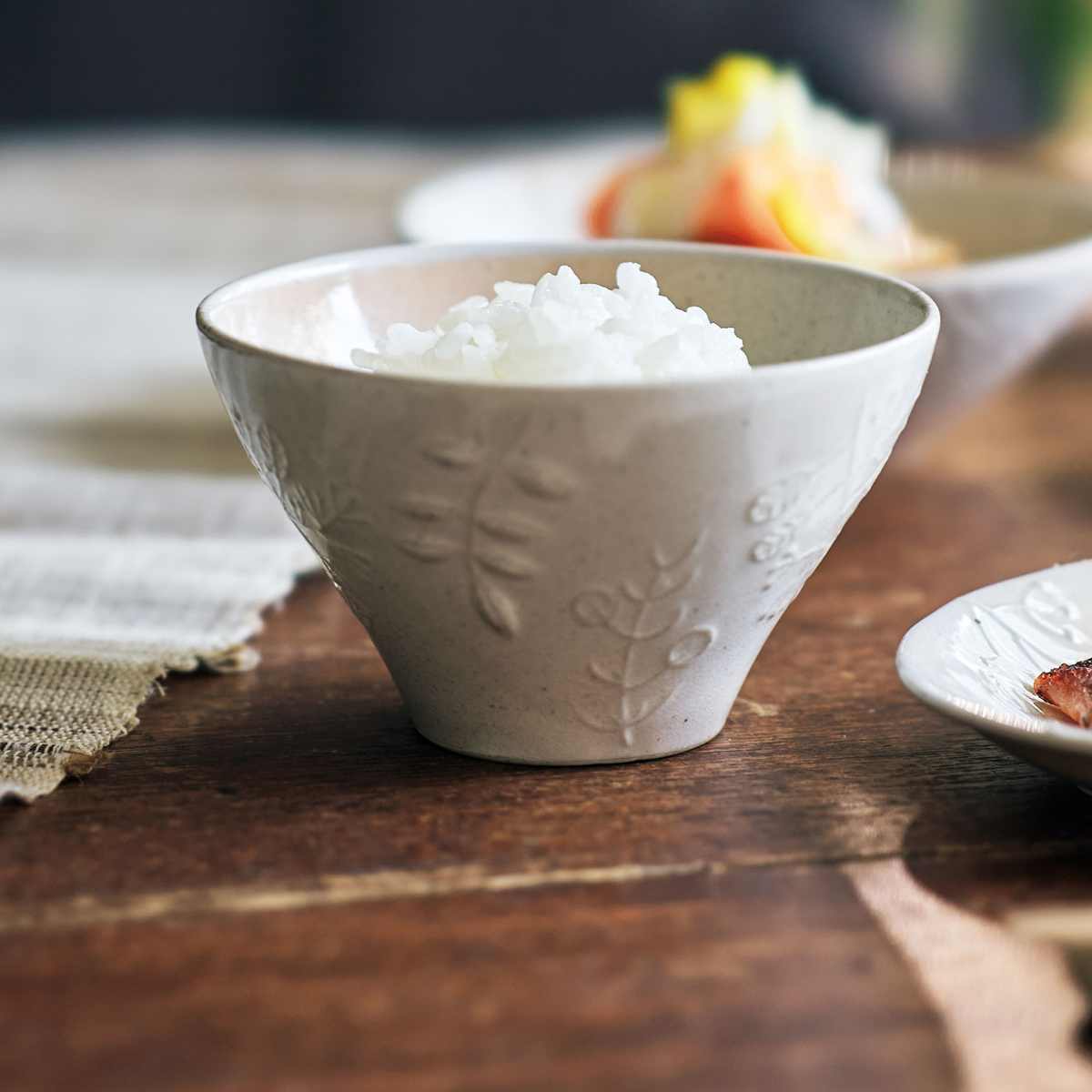 お買い得　少し不揃い　業務用　ご飯茶碗(普通サイズ)12個 約12cm 6 aito製作所 茶碗 葉 御本手 飯碗 （ 11.2cm 食洗機対応 電子レンジ対応