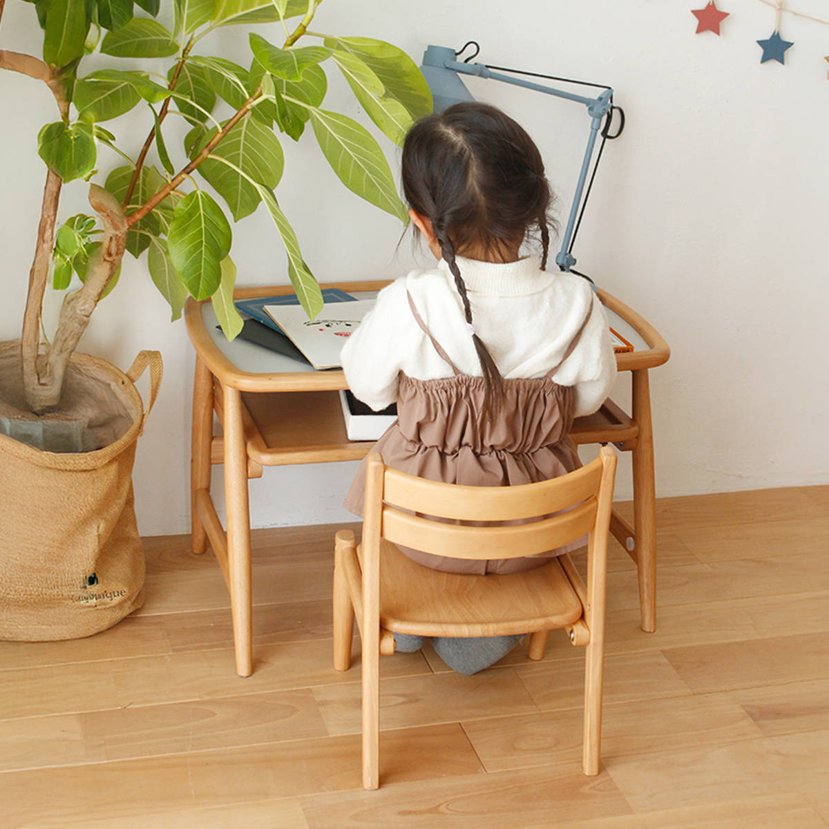 学習机＆椅子 2点セット 高さ調節 木製 北欧風 子ども用 nork note
