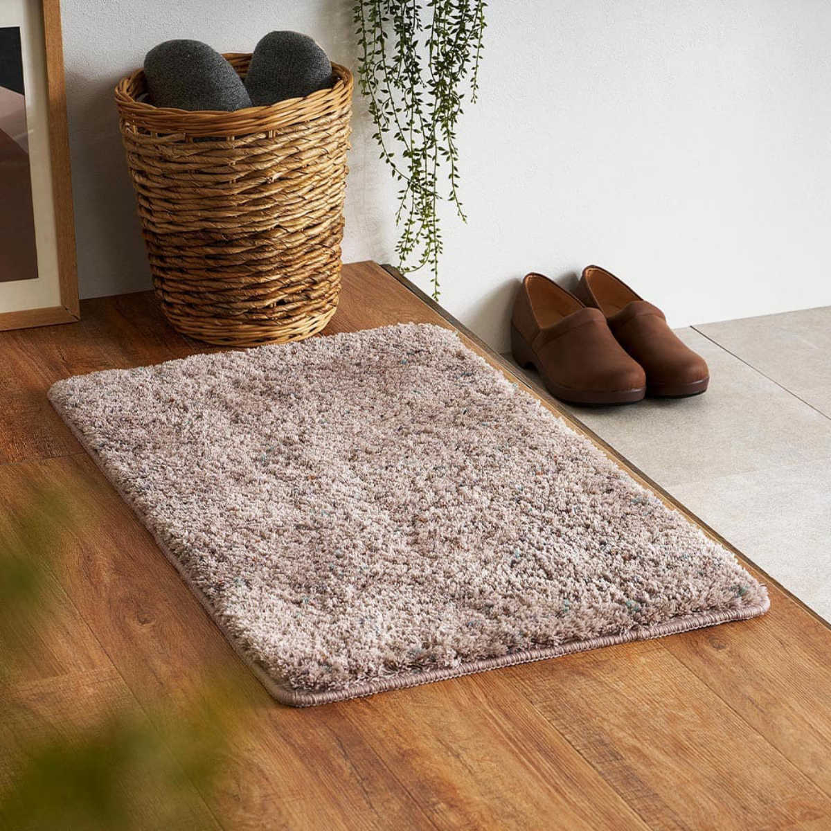 マット ミックスシャギーマット Liva リーヴァ 約45×75cm （ 玄関