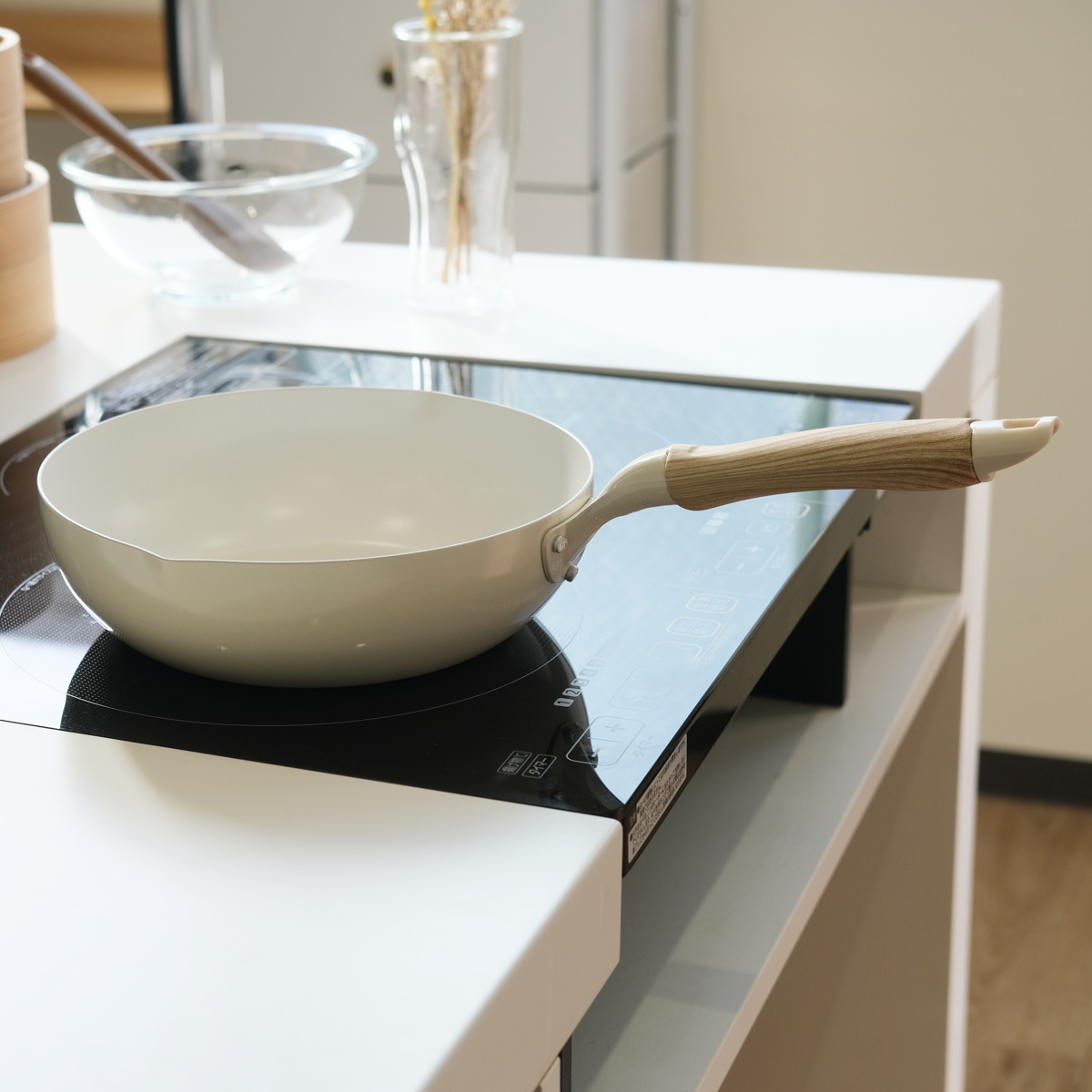 パール金属 フライパン 24cm 深型 IH対応 セラミール （ アルミ製