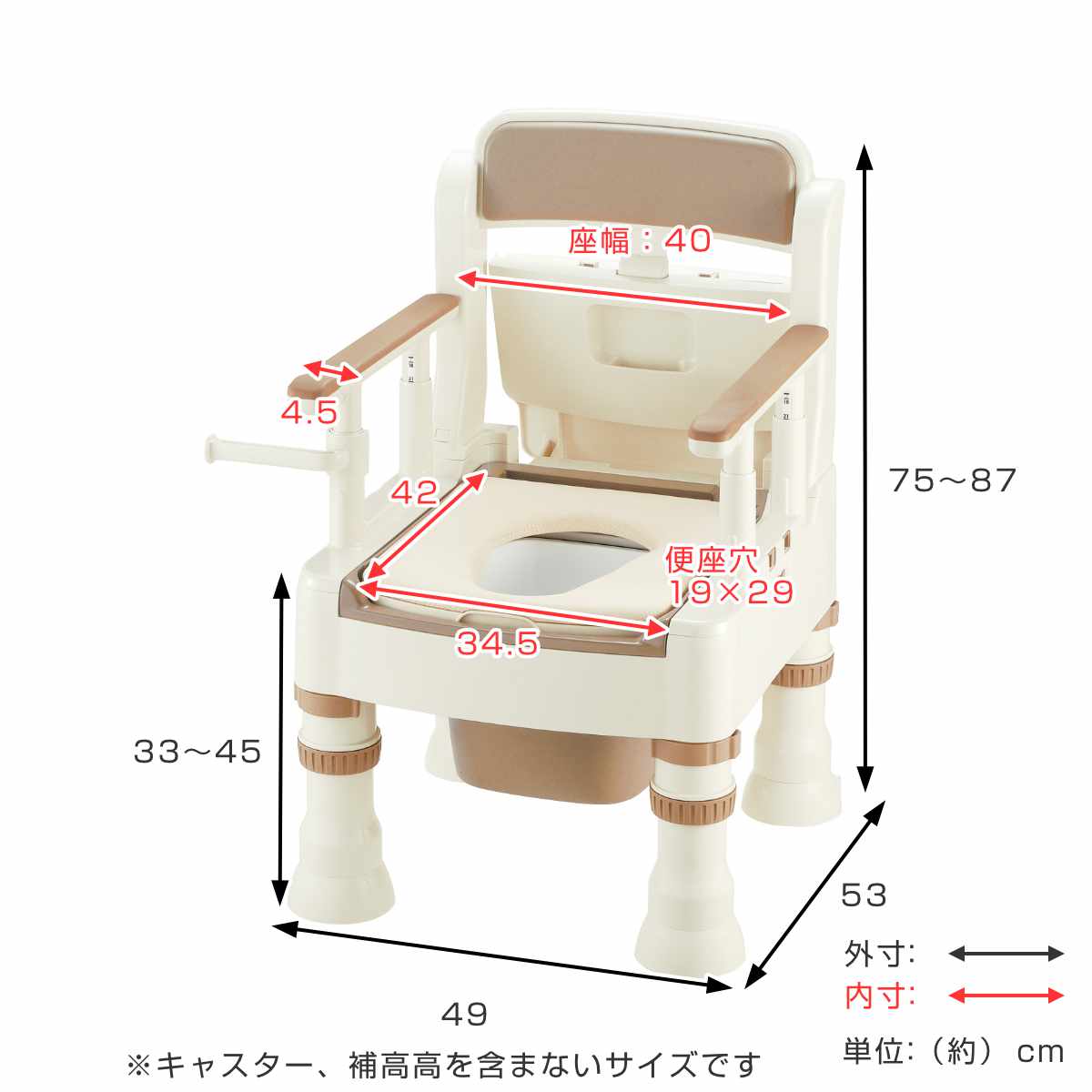 リッチェル（Richell） ポータブルトイレ きらく MY型 （ 介護トイレ
