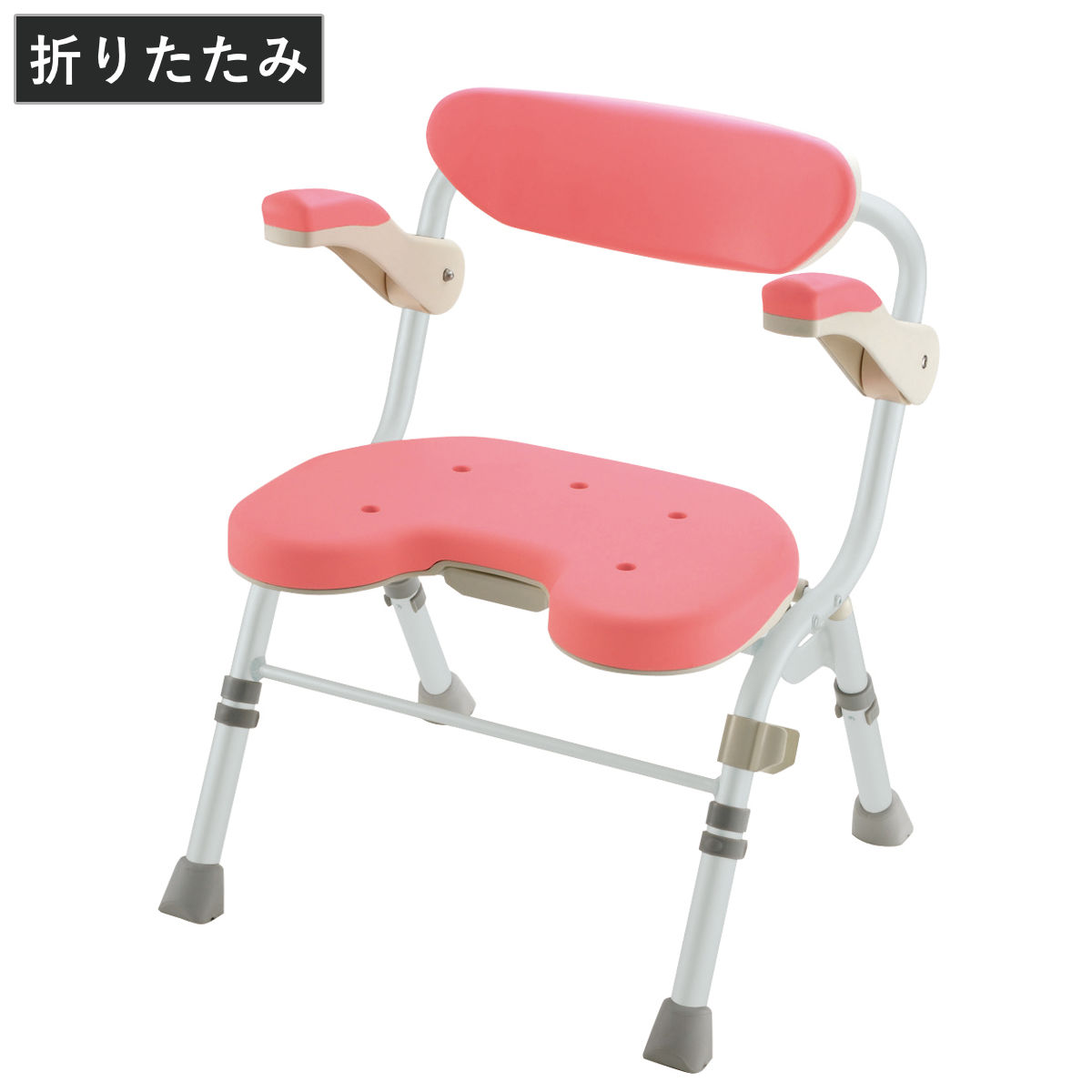 中古 リッチェル シャワーチェア 折りたたみ お風呂チェア 肘掛け 介護 リッチェル（Richell） シャワーチェア 折りたたみシャワーチェア U型