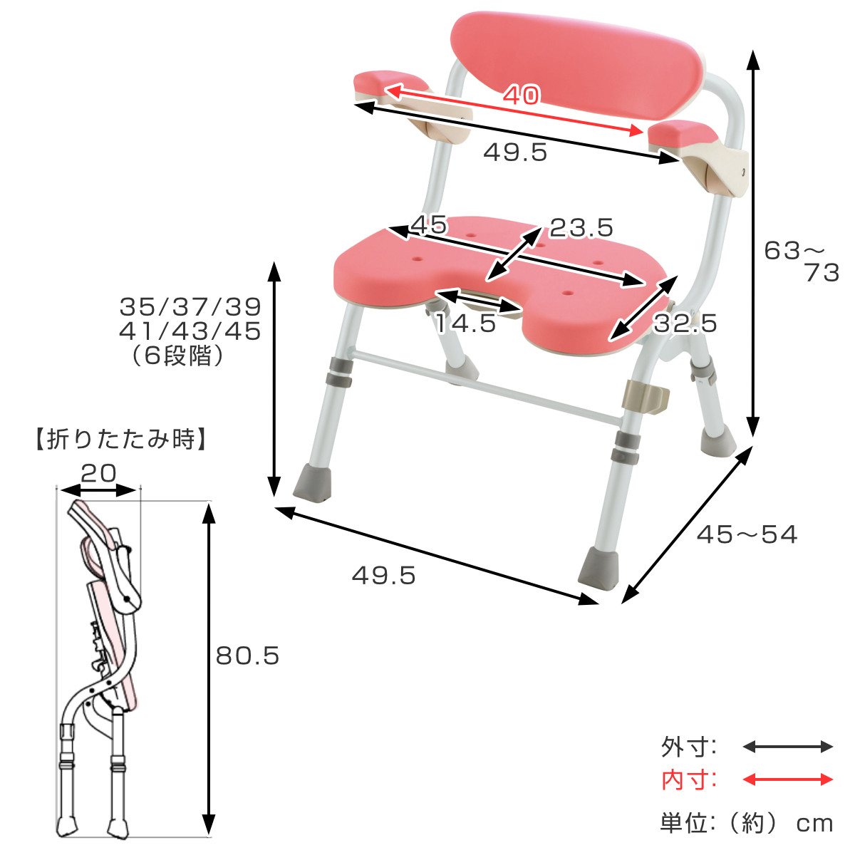 リッチェル（Richell） シャワーチェア 折りたたみシャワーチェア U型