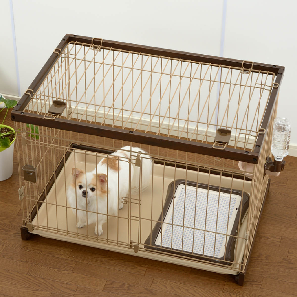 Richell 木製お掃除簡単ペットサークル90-60 【屋根・カバー付】 リッチェル（Richell） ペットサークル 木製 お掃除簡単 90-60 屋根面