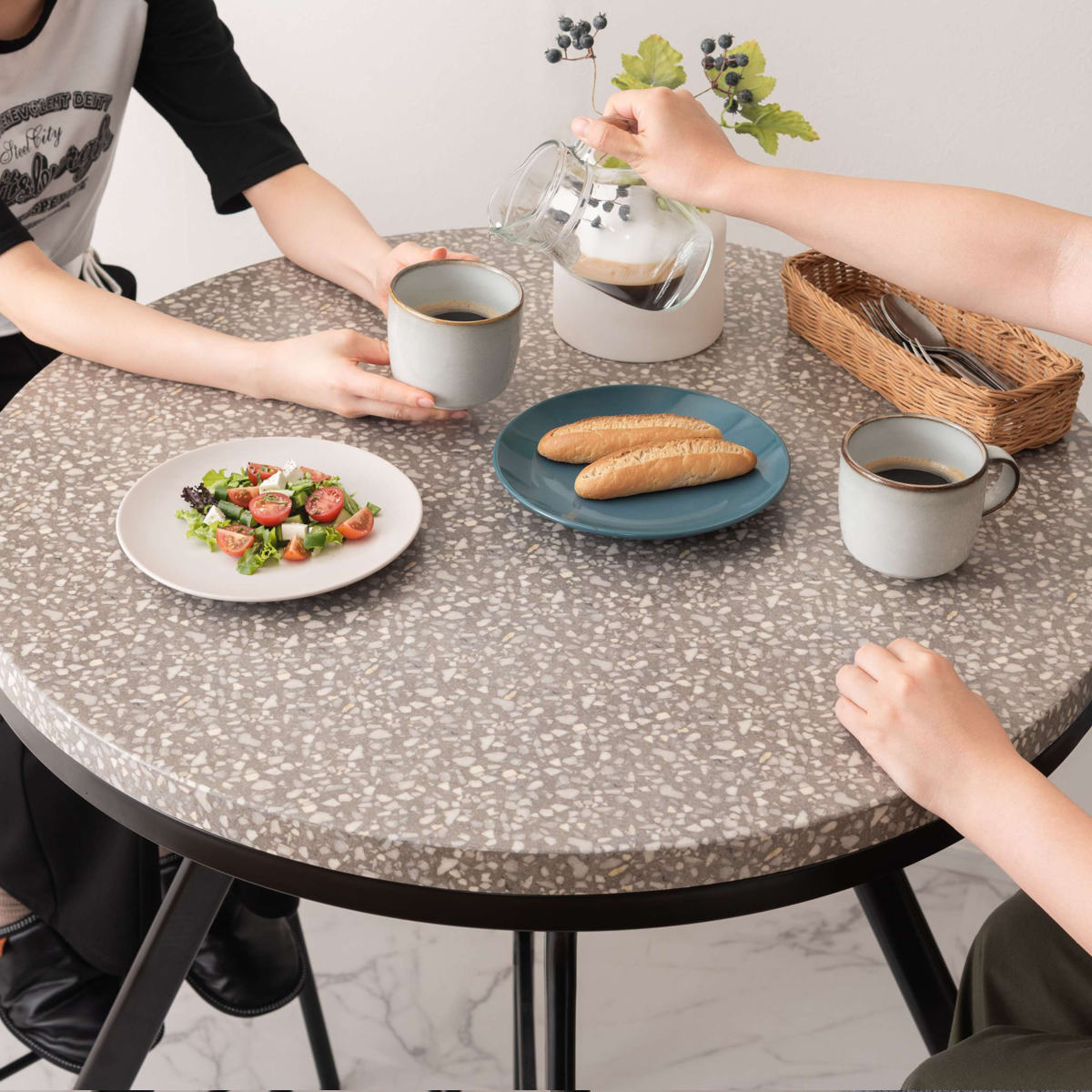 東谷 カウンターテーブル 直径80cm 円形 ハイタイプ ダイニング