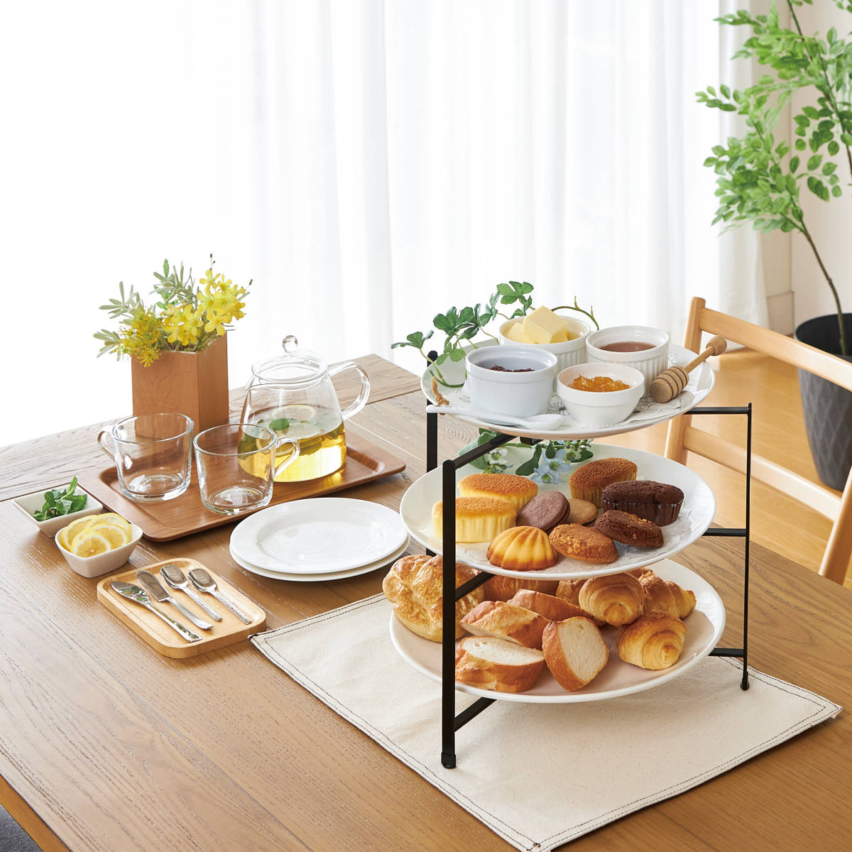 食卓スタンド テーブルが広く使える重ねる食卓ス...の詳細画像5