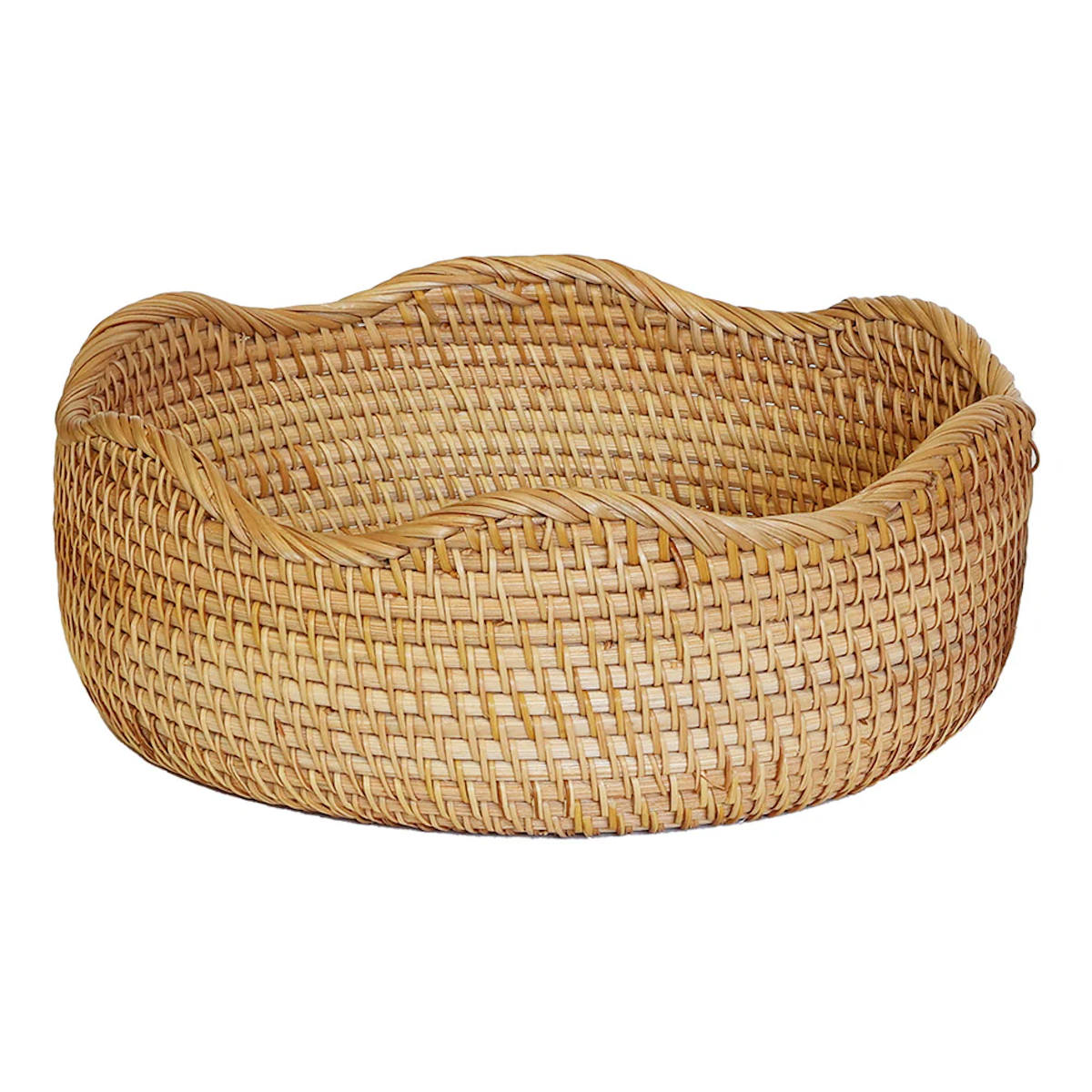 magnet バスケット WAFFELS BASKET CURVE L かご ラタン 直径25.8×高さ
