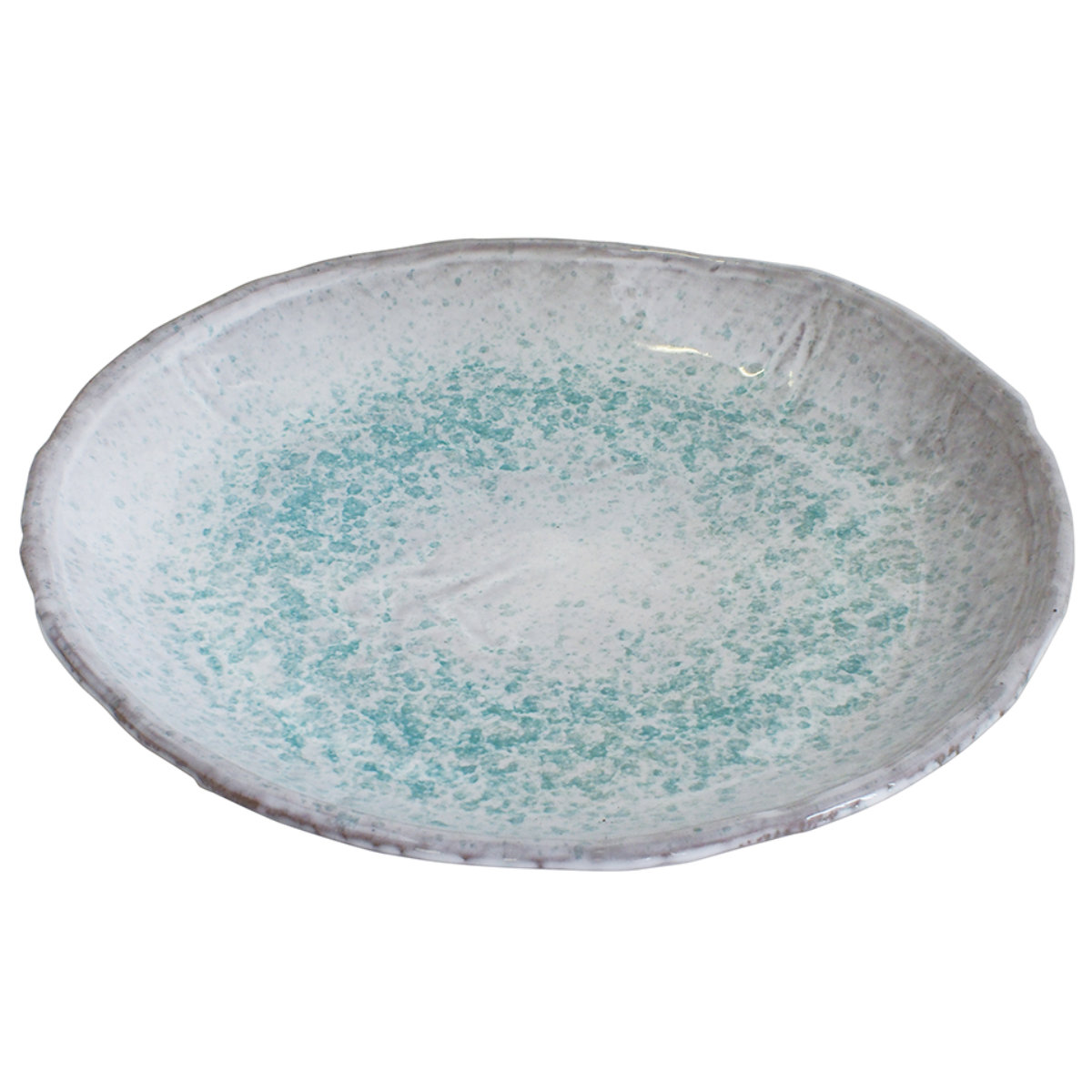 マルヨシ陶器 皿 青釉 10号丸皿 （ 30cm プレート 丸皿 お皿 食器 食洗