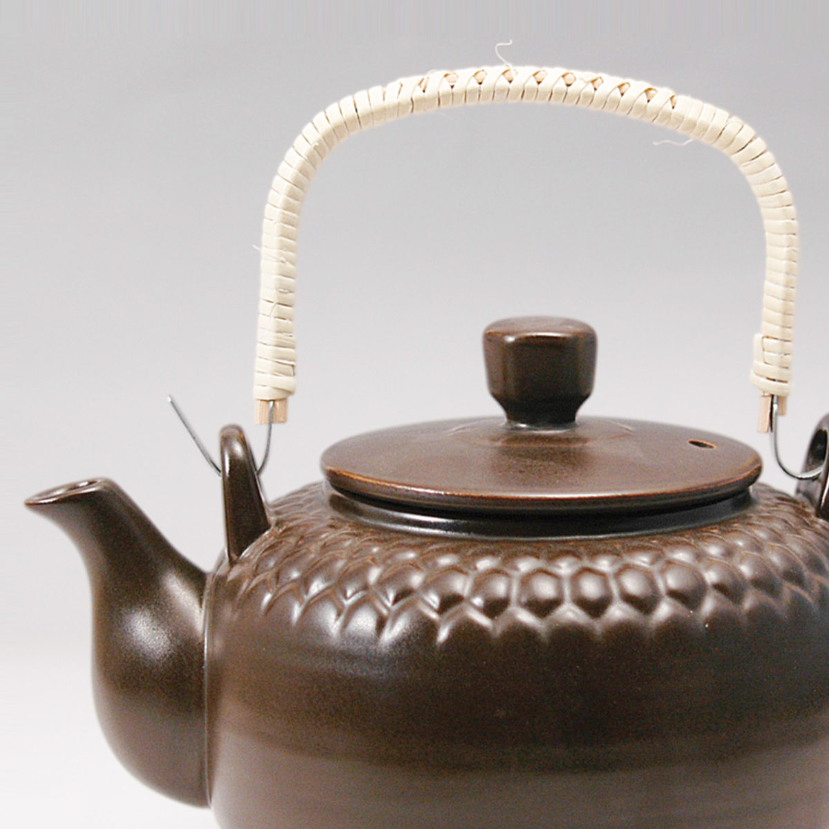 1*0様 土瓶 陶器 焼き物 伝統工芸 茶器 マルヨシ陶器 土瓶 栗茶亀甲耐熱土瓶1200cc （ 1.2L 急須 ポット お茶