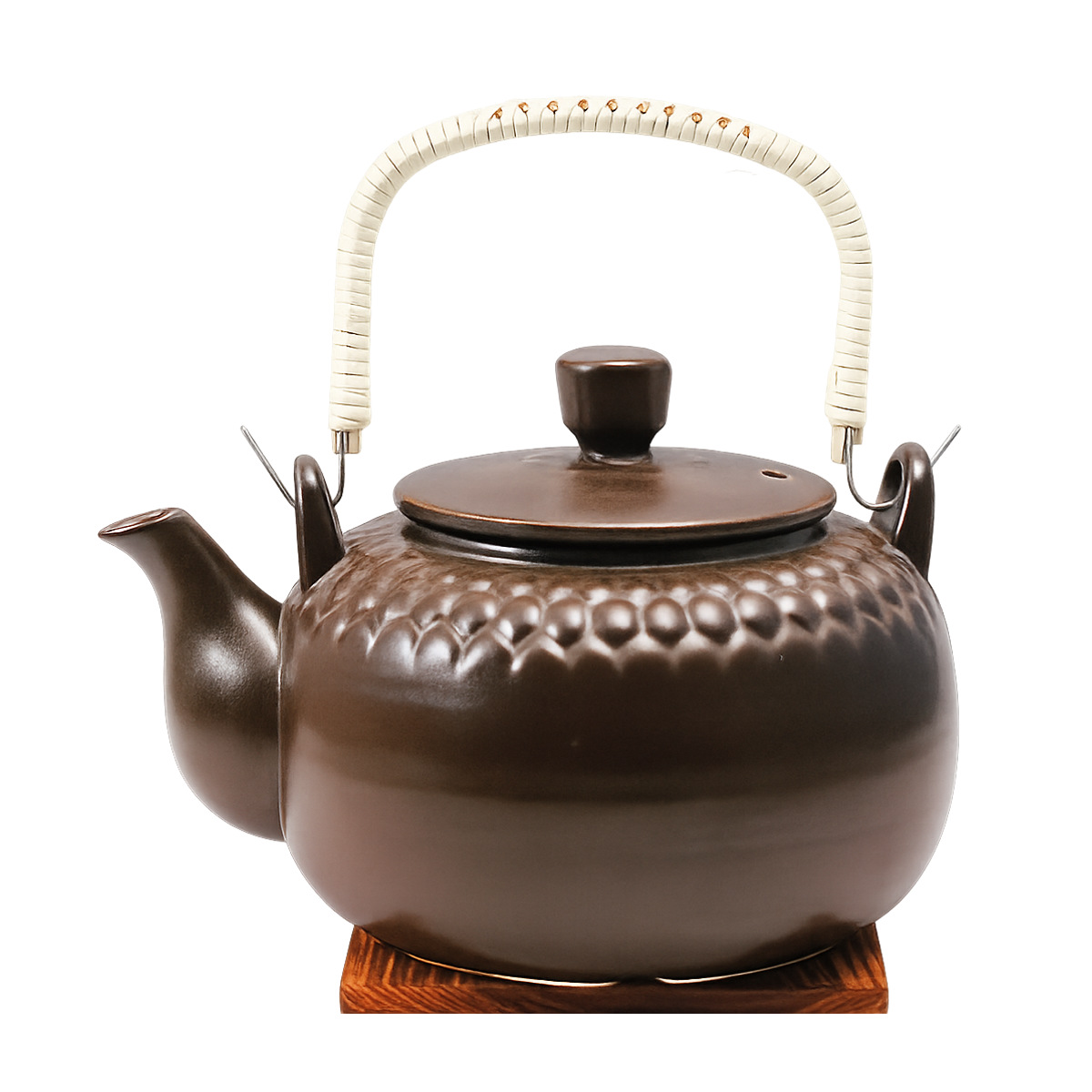 マルヨシ陶器 土瓶 栗茶亀甲耐熱土瓶1200cc （ 1.2L 急須 ポット お茶
