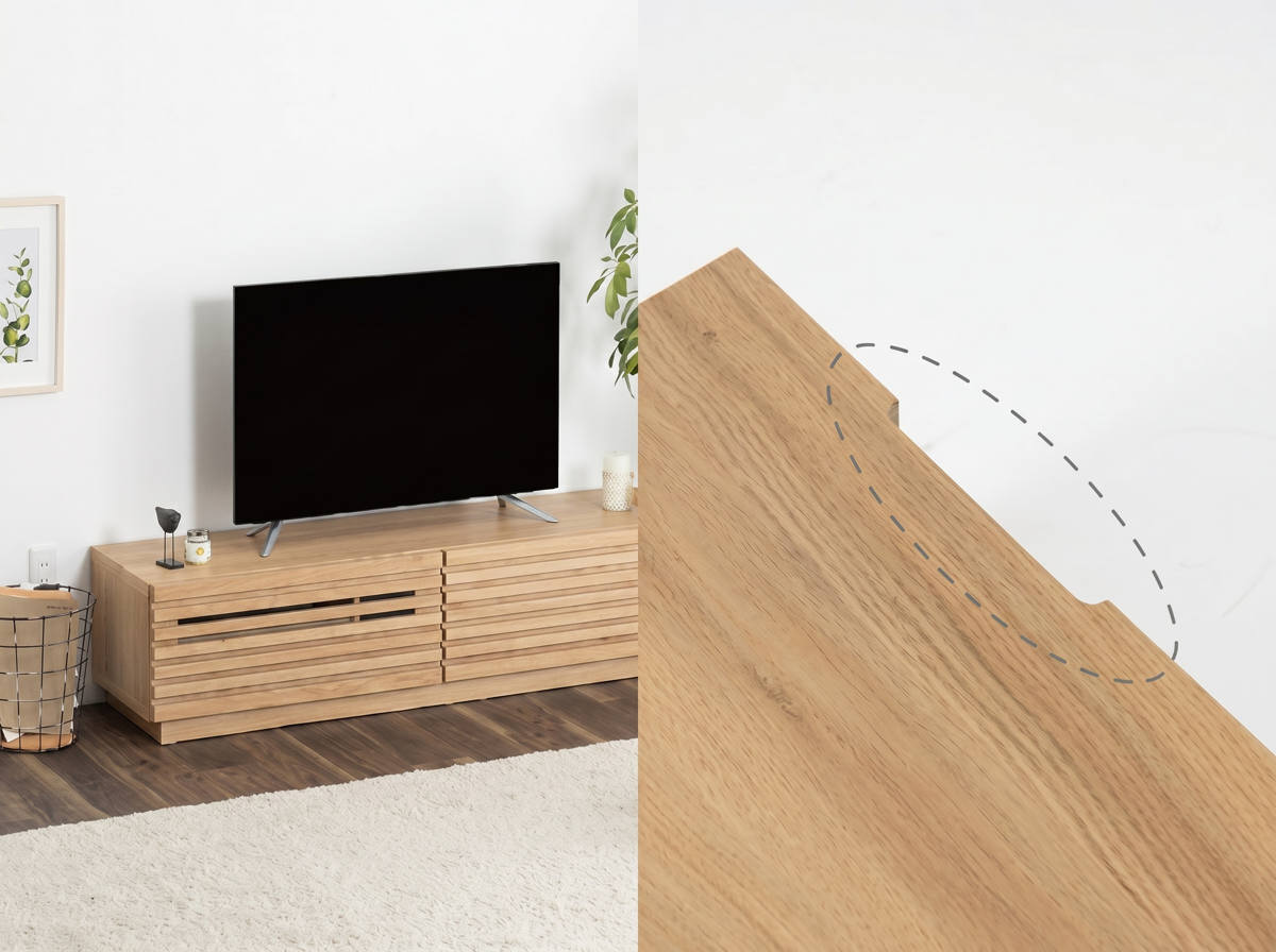 テレビ台 幅150cm ローボード リモコン対応 木目調 完成品 （ TV台