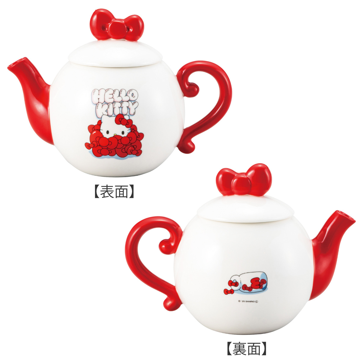 サンアート ティーポット エッジ― ハローキティ （ 500ml 磁器 ポット