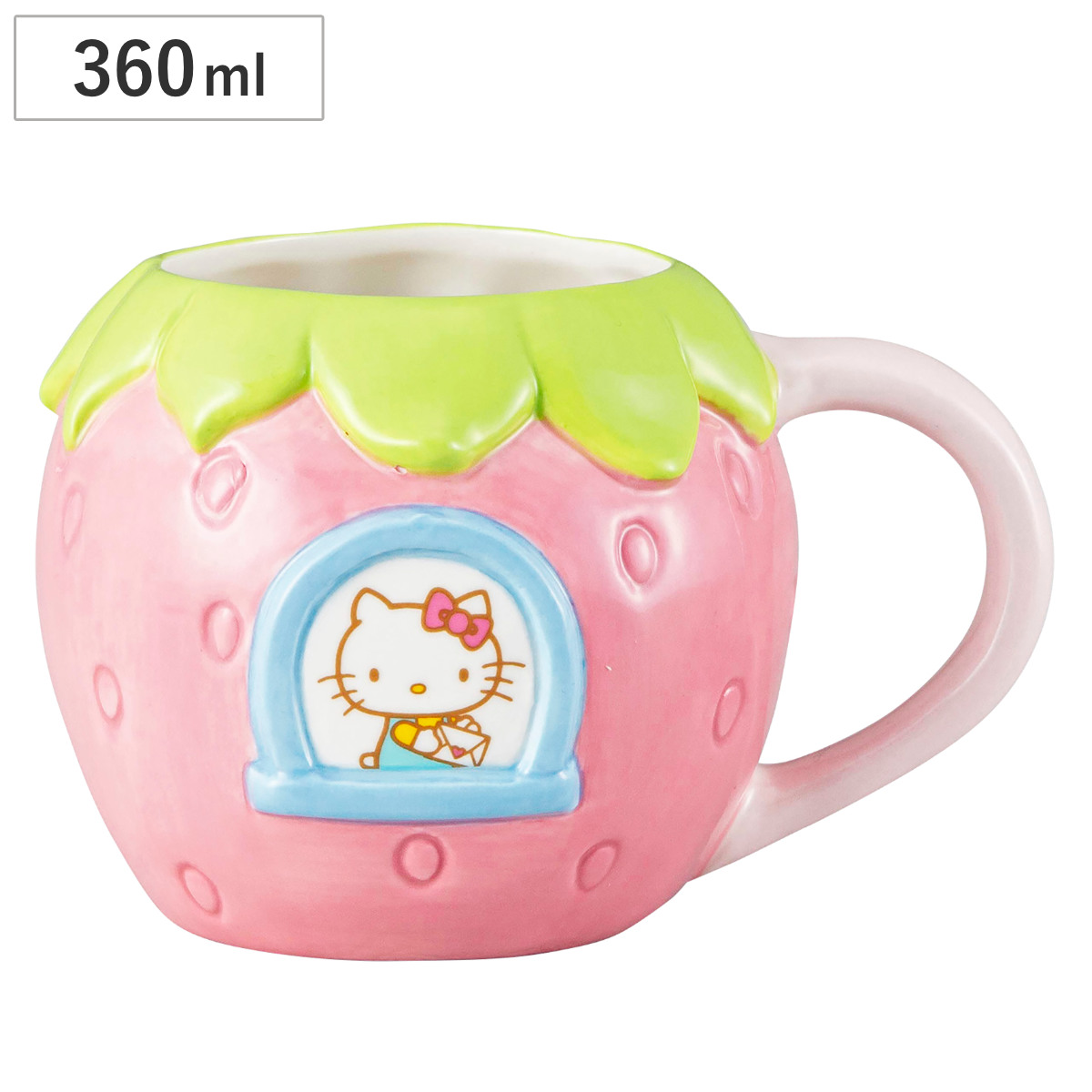 サンアート マグカップ いちごのおうちマグ （ 360ml 磁器 マグ