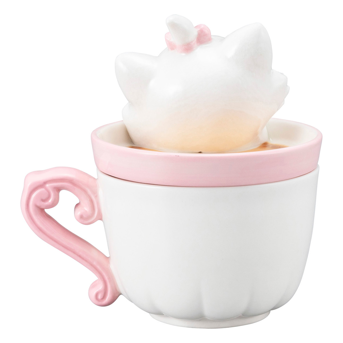 サンアート マグカップ ラテアートマグ マリー （ 240ml 磁器 蓋付き